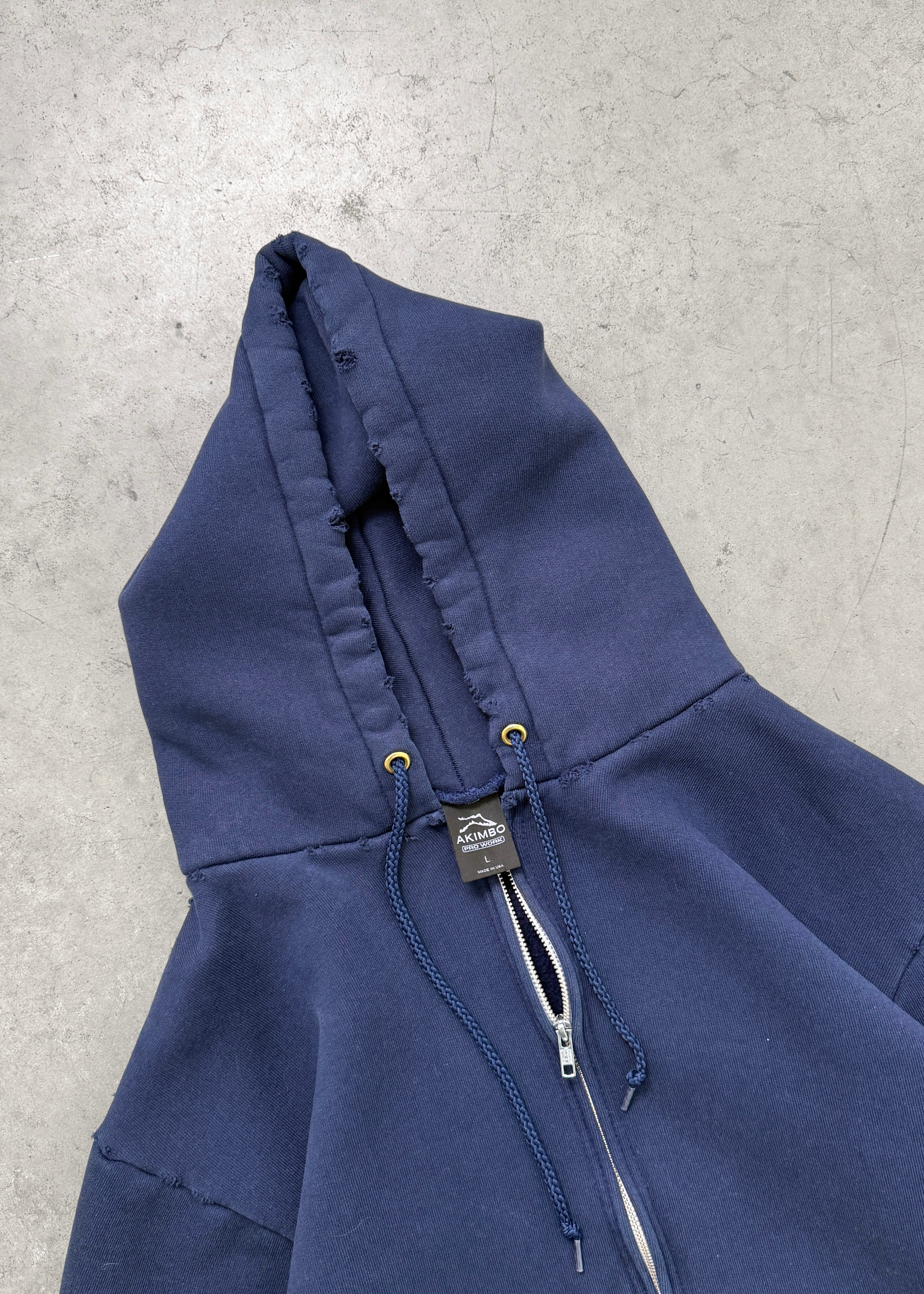 DISTRESSED PRO WORK ZIP UP - NAVY