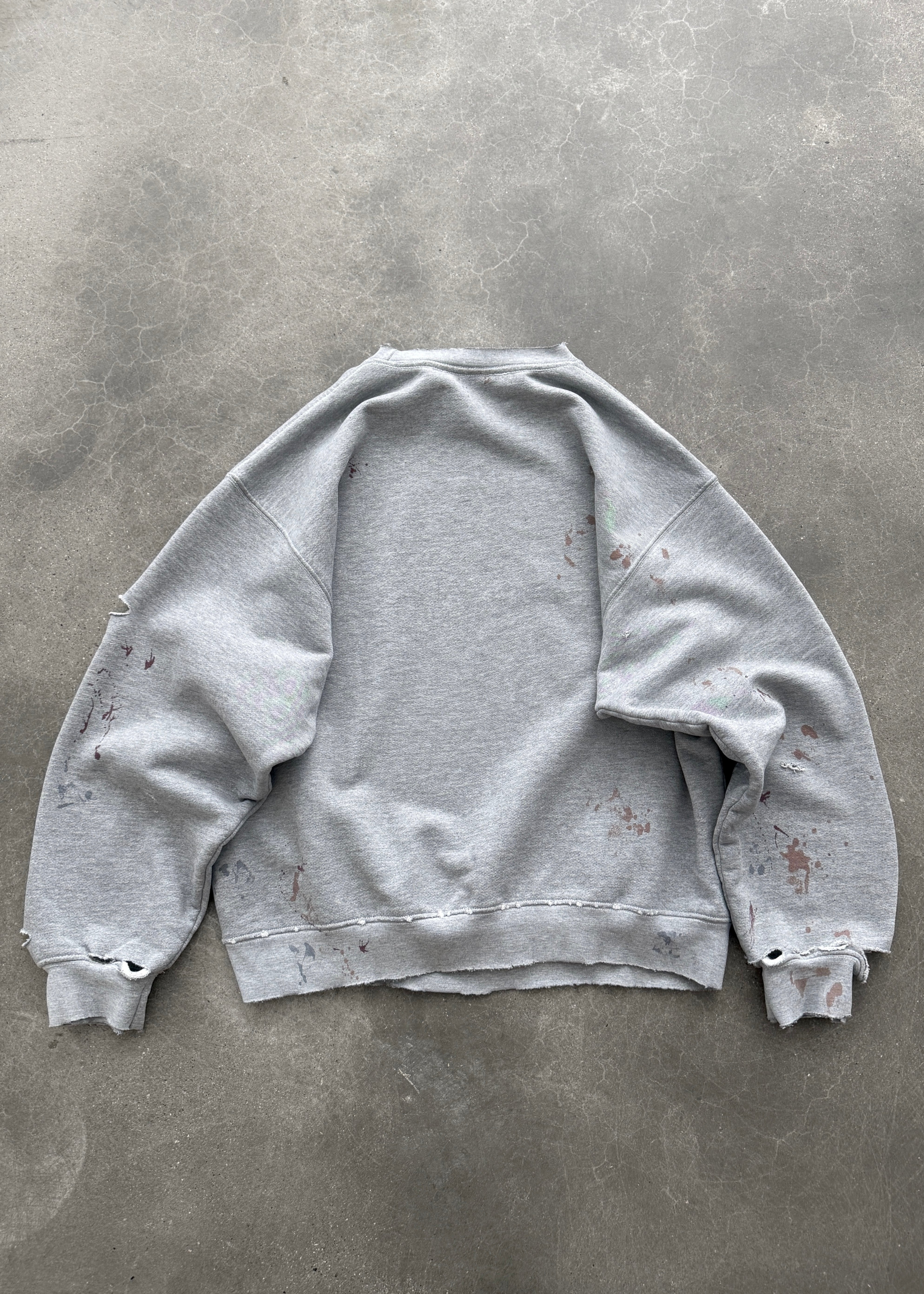 "WATCH-PEEKER" CREWNECK - HEATHER GREY