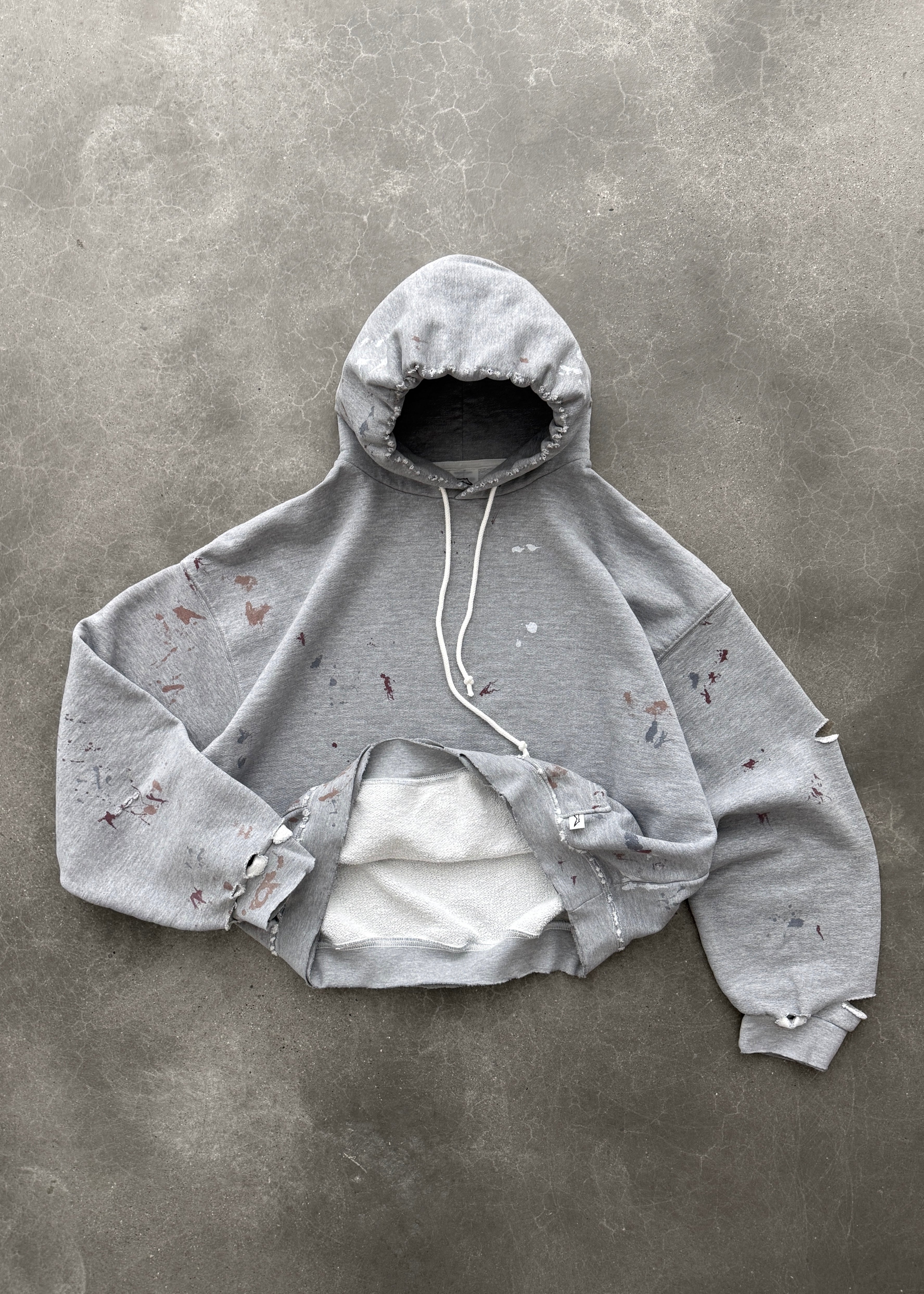 "WATCH-PEEKER" HOODIE - HEATHER GREY
