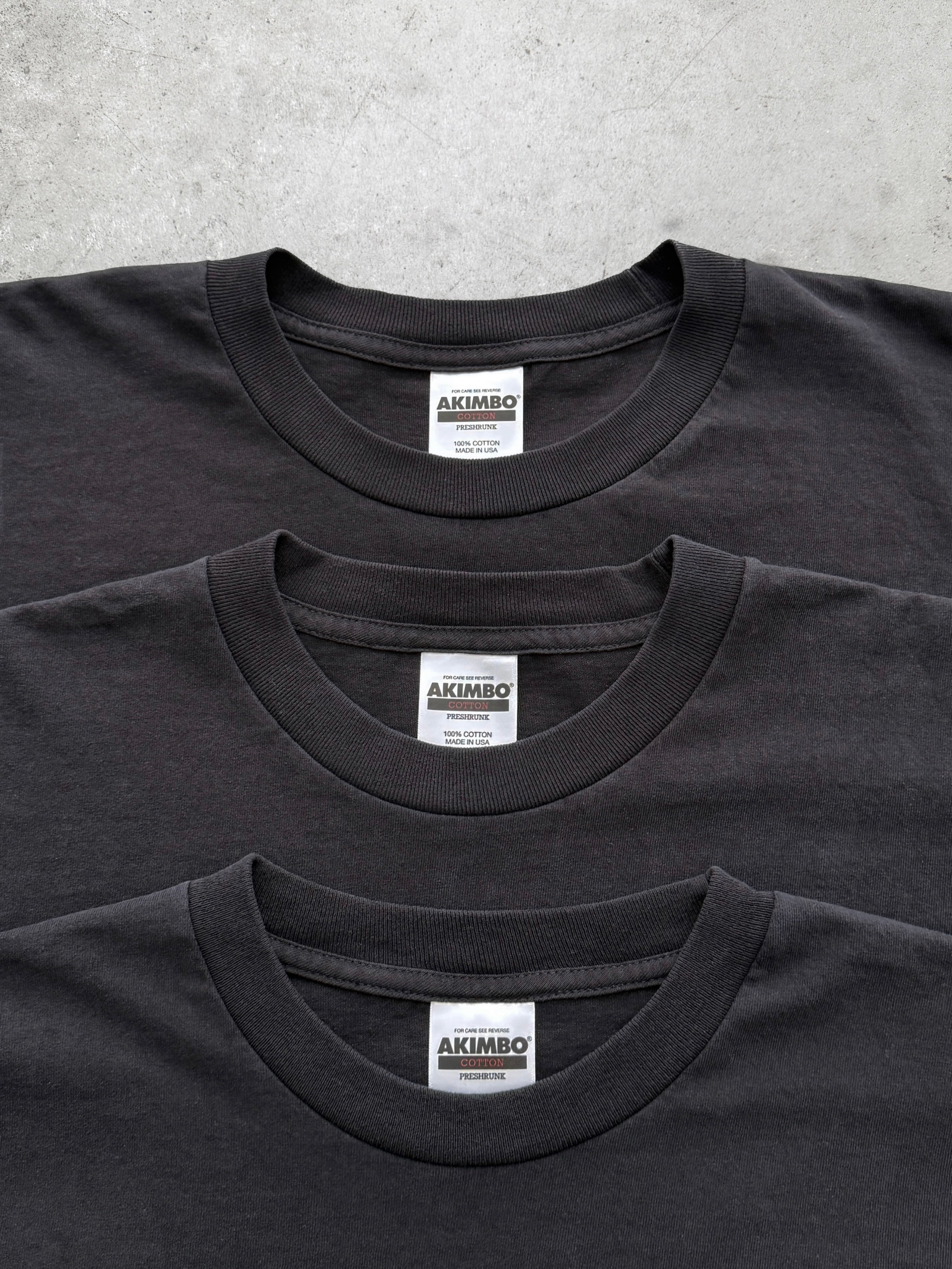 THE “1999” BLANK POCKET TEE - STONEWASHED BLACK