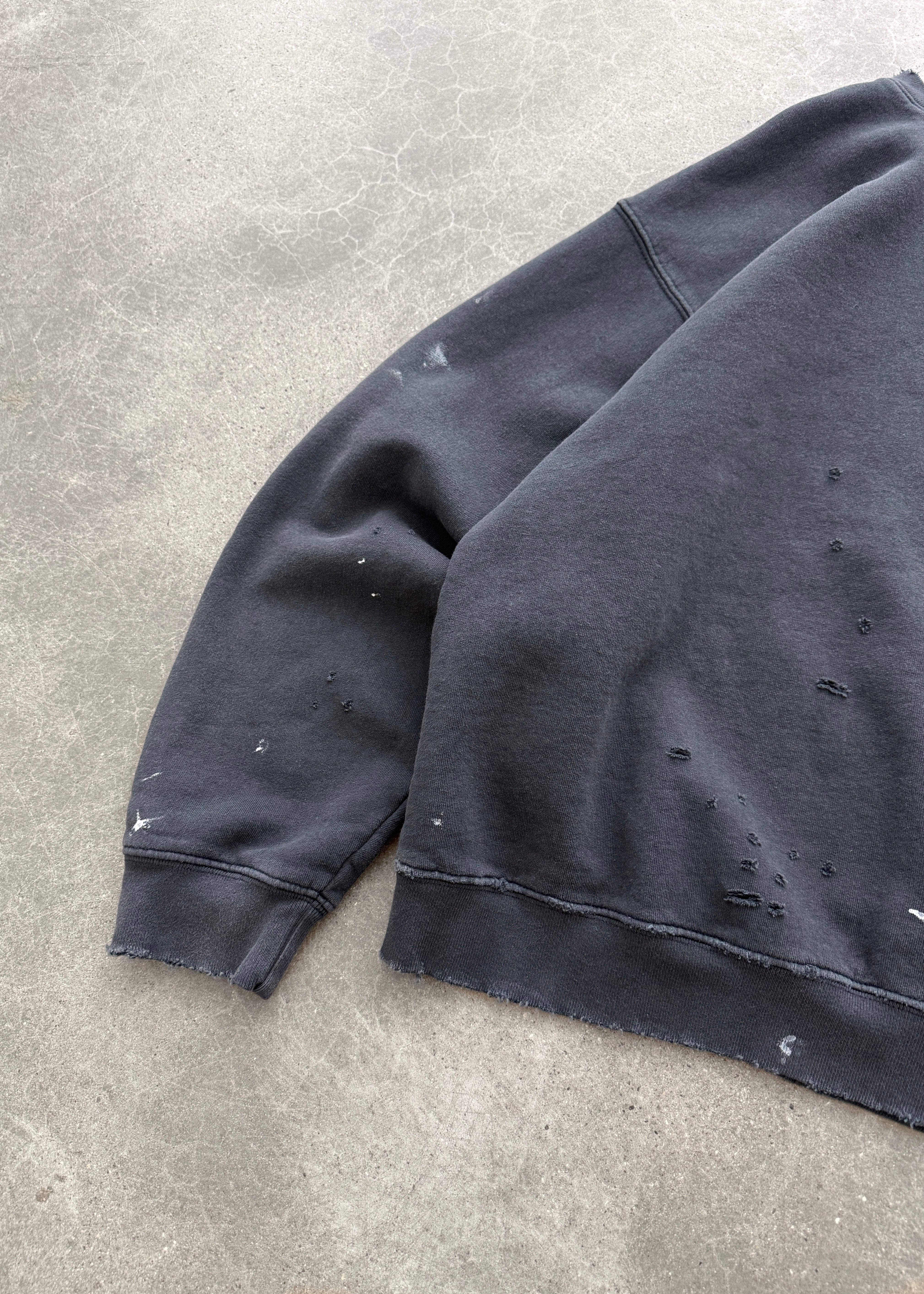 "WATCH-PEEKER" CREWNECK - FADED BLACK
