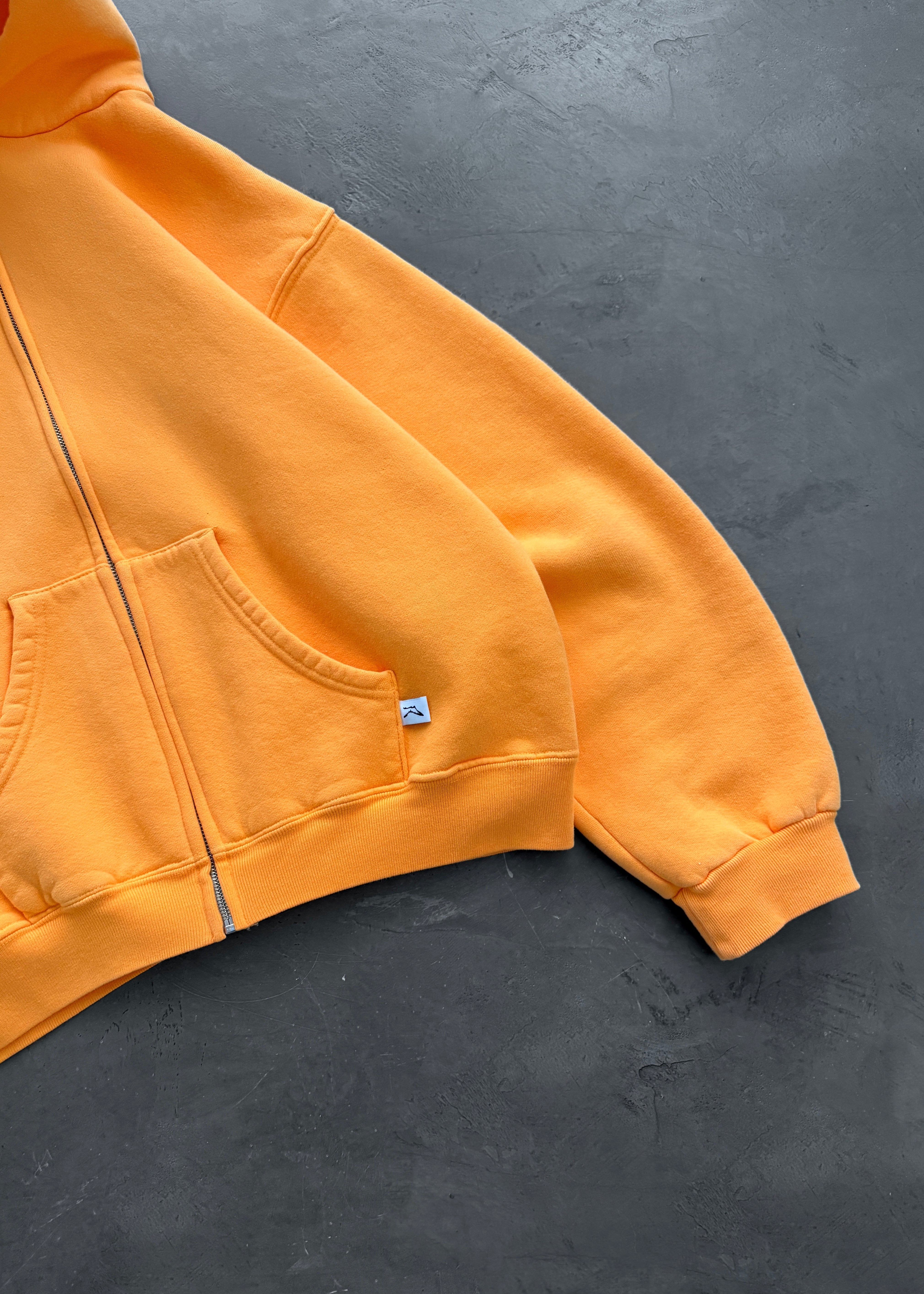 AKIMBO ZIP-UP HOODIE - BLAZING ORANGE