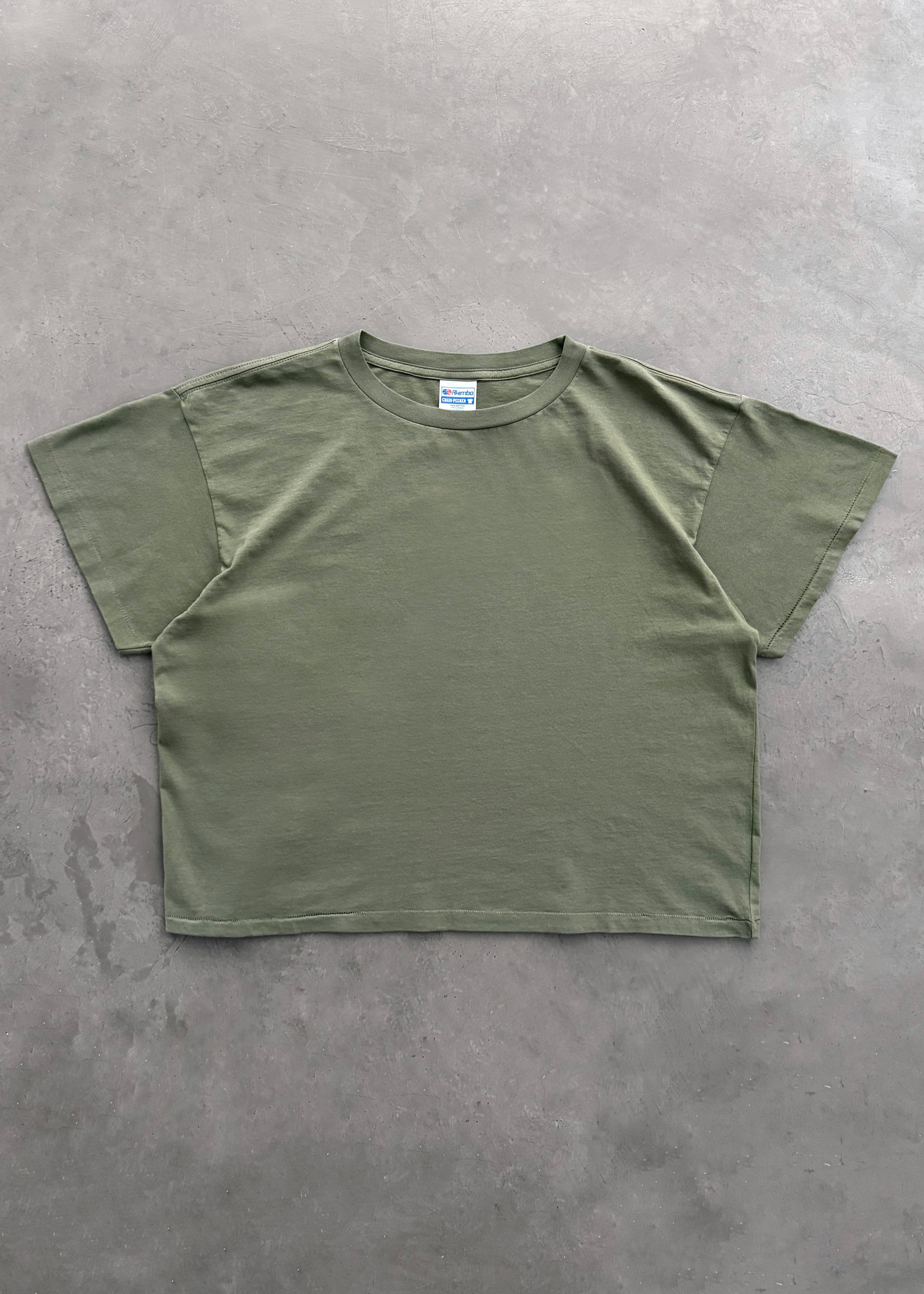 “CHAIN-PEEKER” SINGLE STITCHED TEE - OD GREEN