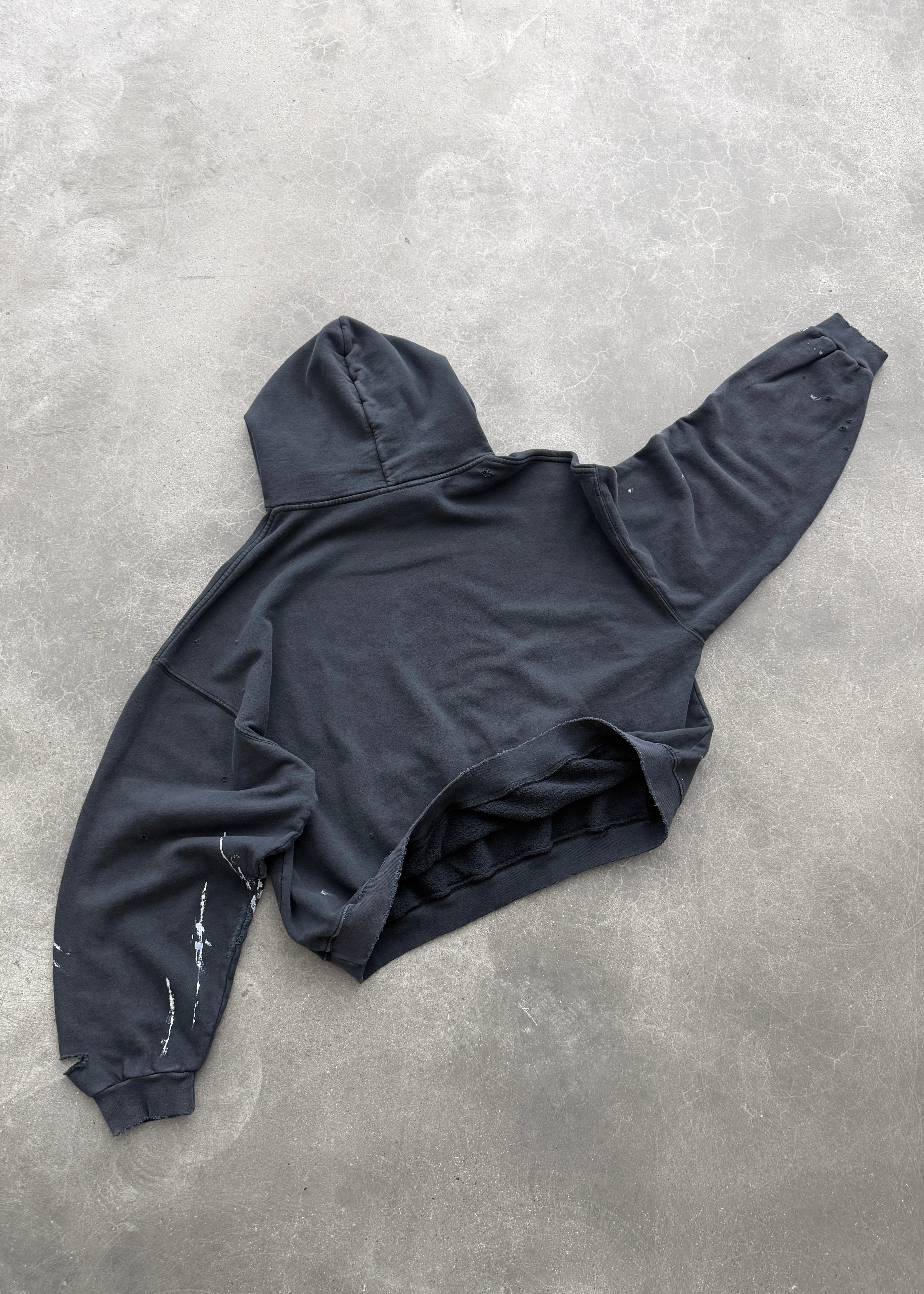"WATCH-PEEKER" HOODIE - FADED BLACK