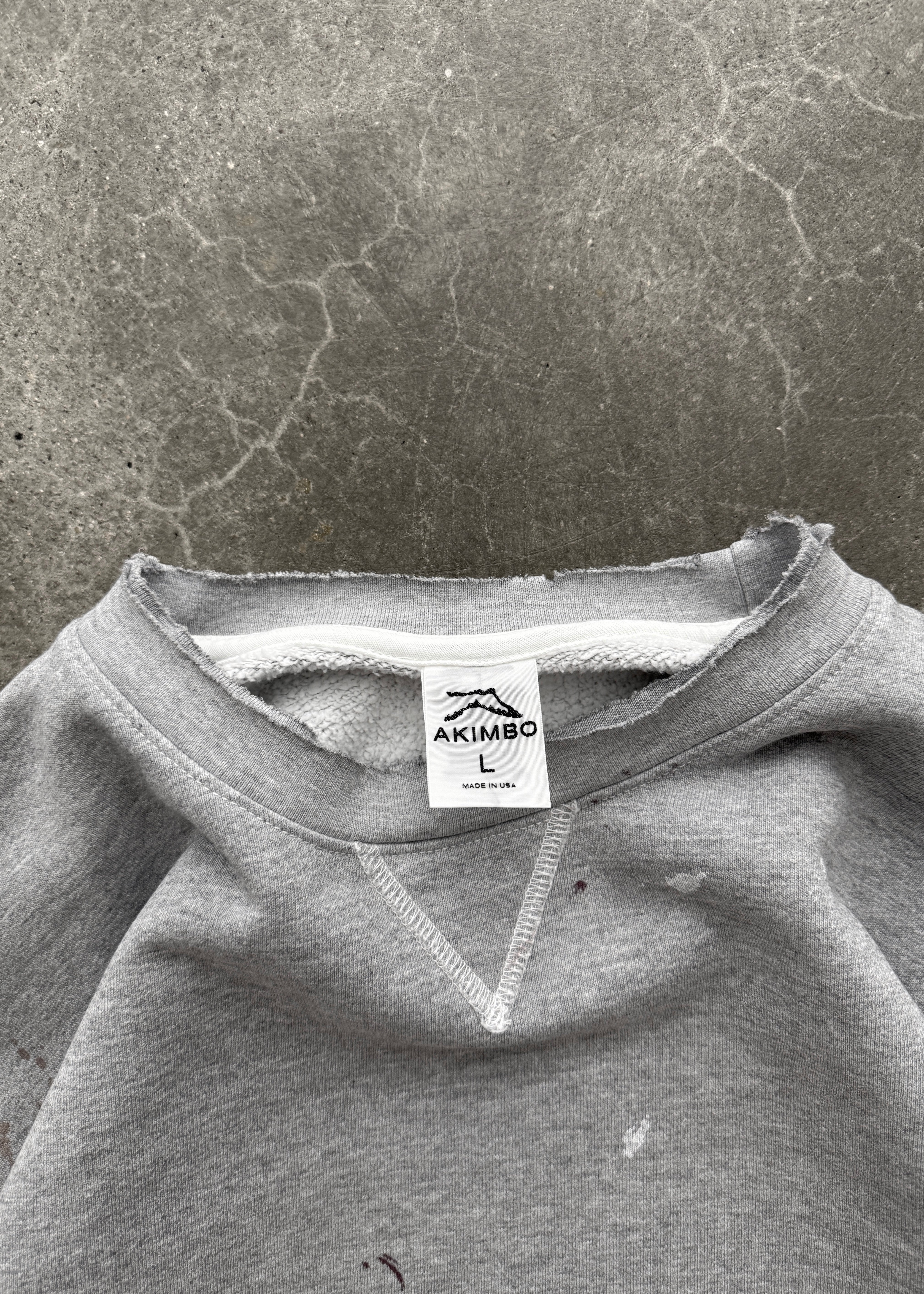 "WATCH-PEEKER" CREWNECK - HEATHER GREY