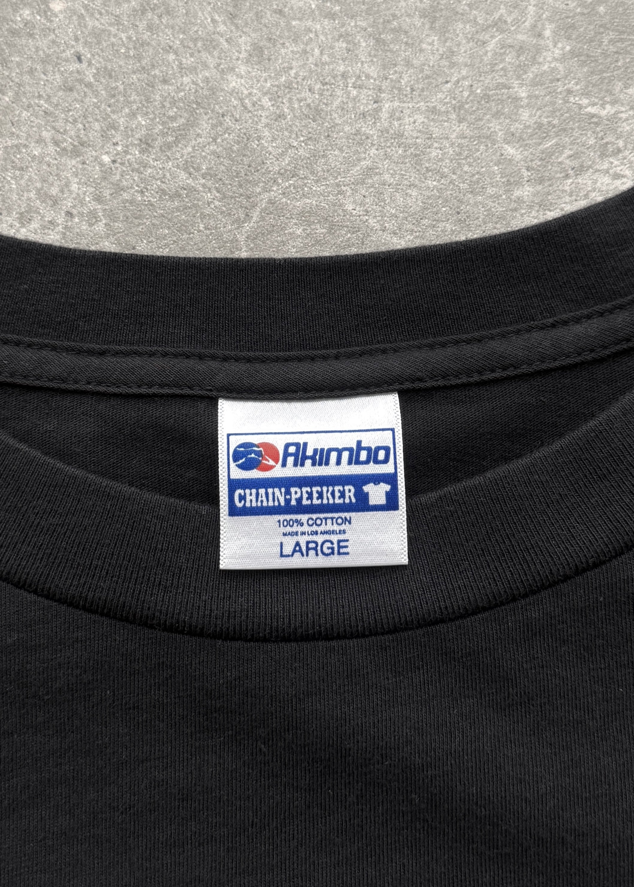 "CHAIN-PEEKER” MID-WEIGHT RANGE TEE - BLACK
