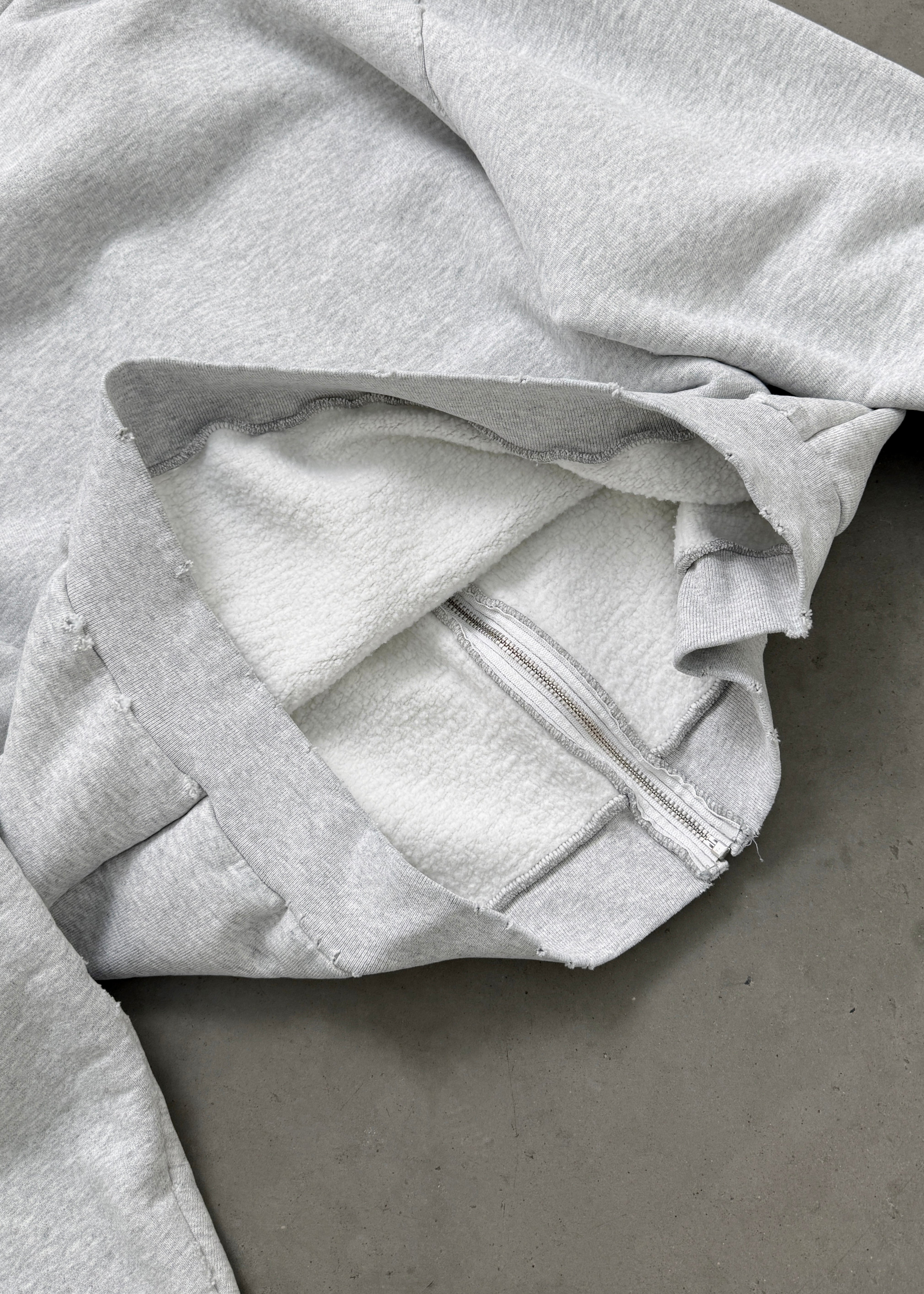 DISTRESSED PRO WORK ZIP UP - HEATHER GREY