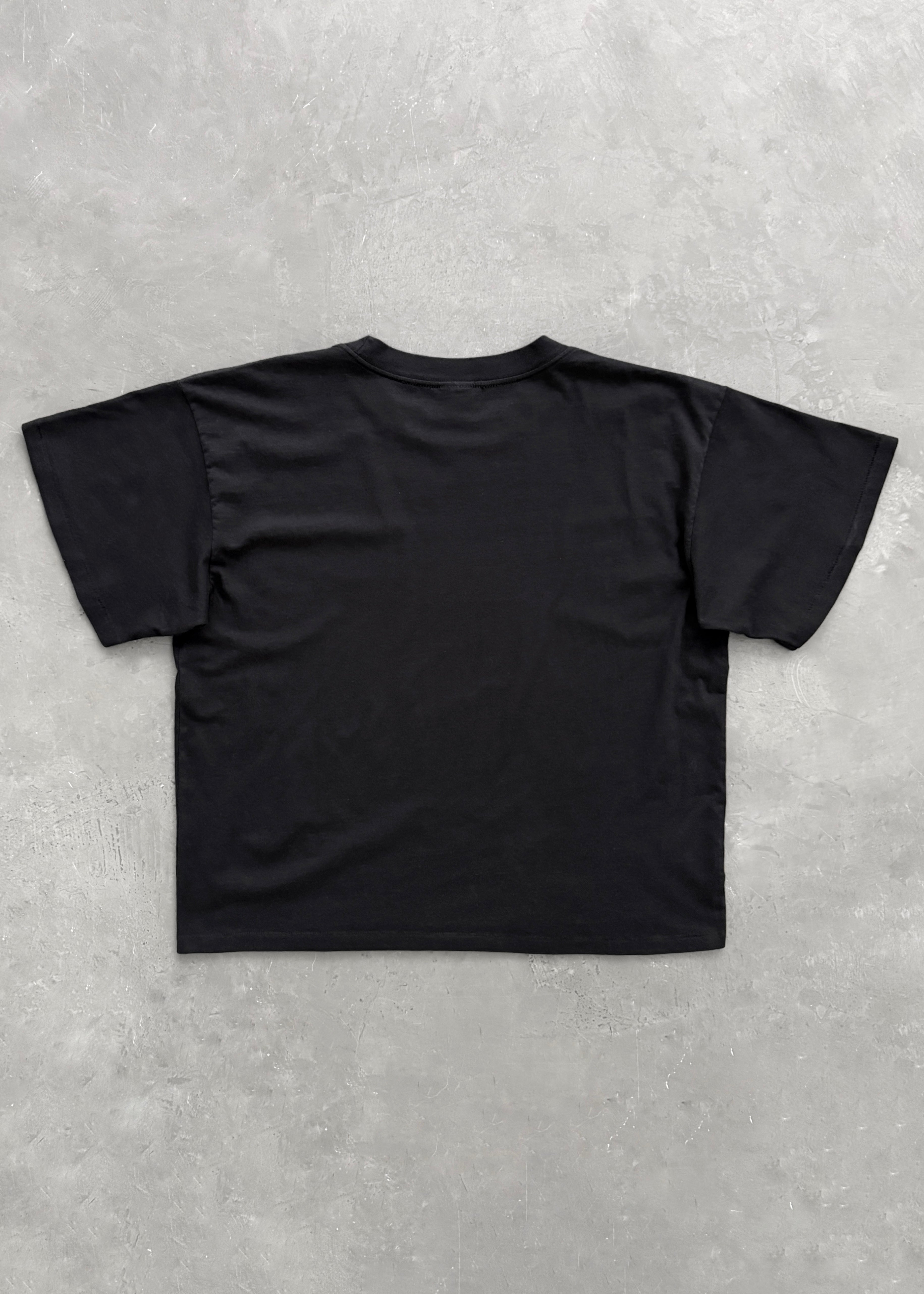 “CHAIN-PEEKER” MID-WEIGHT TEE - BLACK
