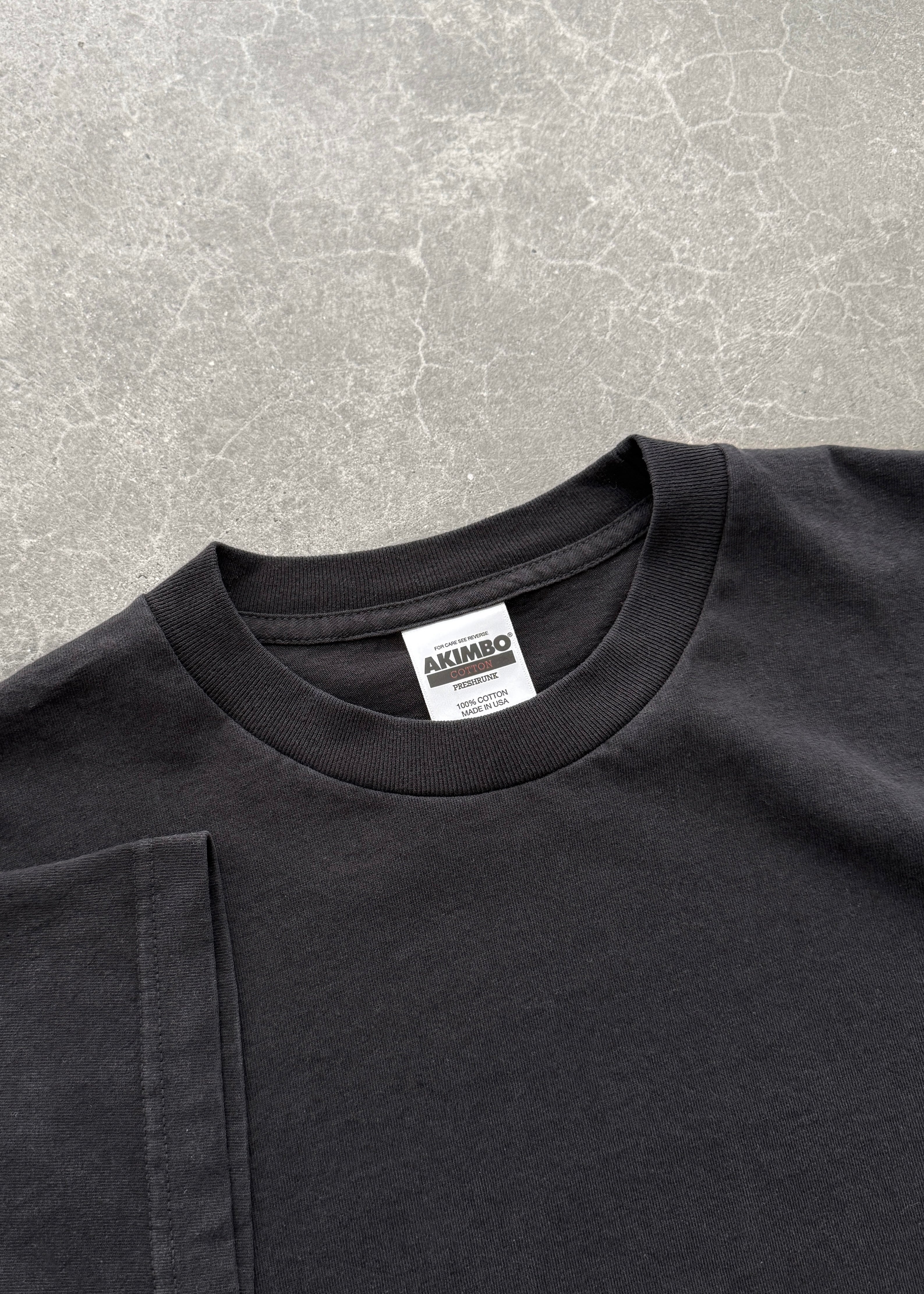 THE “1999” BLANK TEE - STONEWASHED BLACK