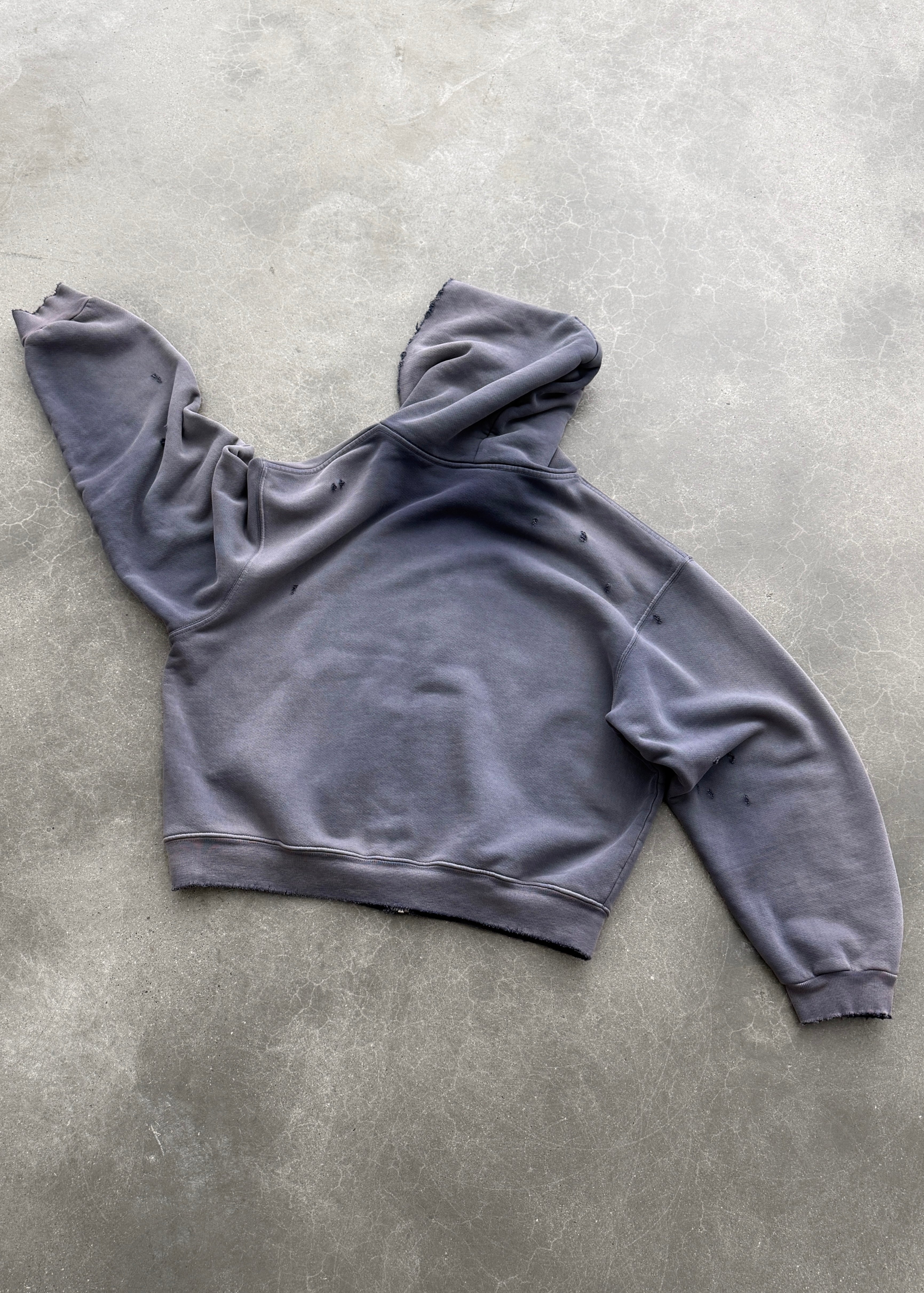"WATCH-PEEKER" ZIP UP HOODIE - SUN FADED EGGPLANT