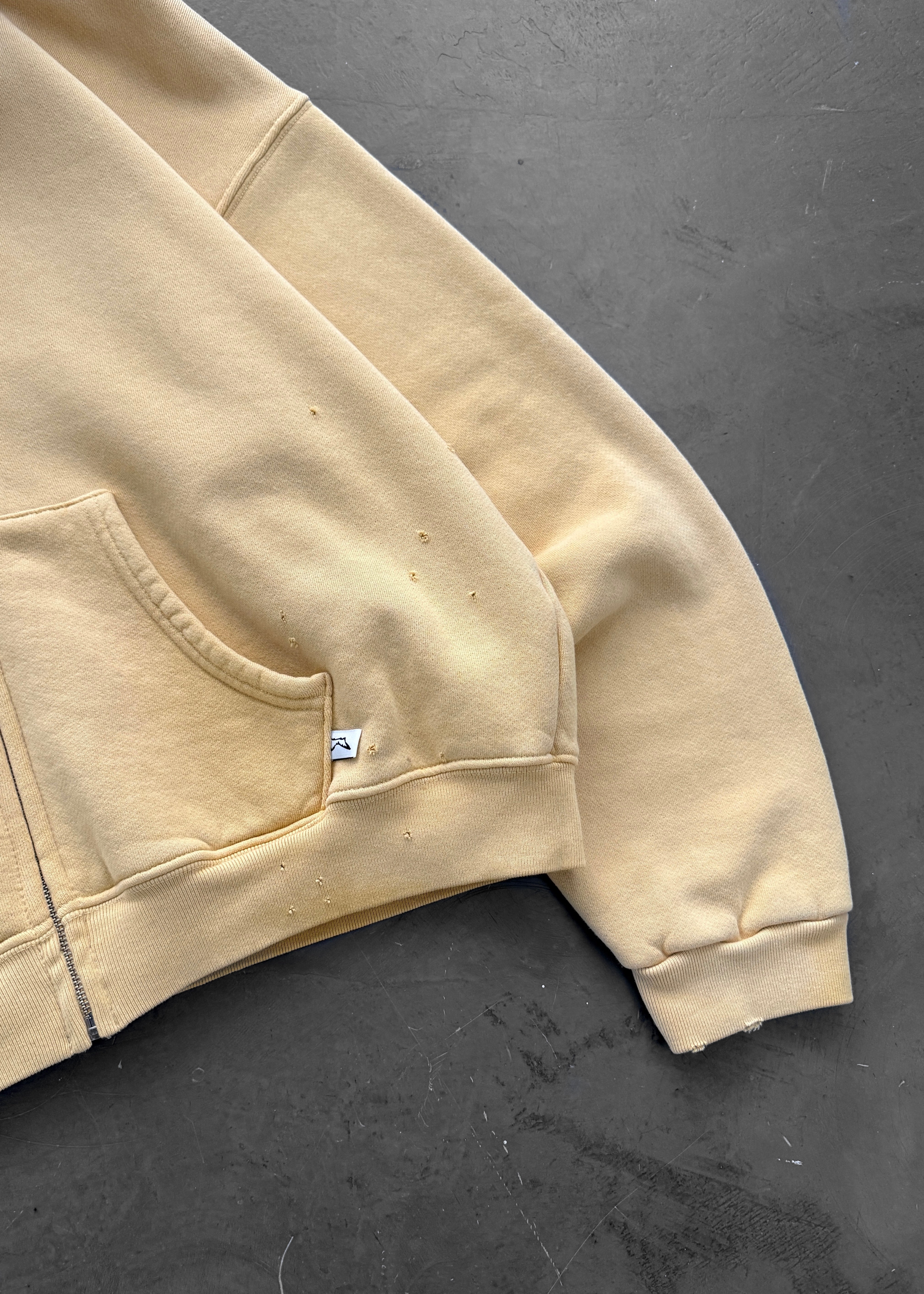 ZIP-UP HOODIE - SUN FADED YELLOW