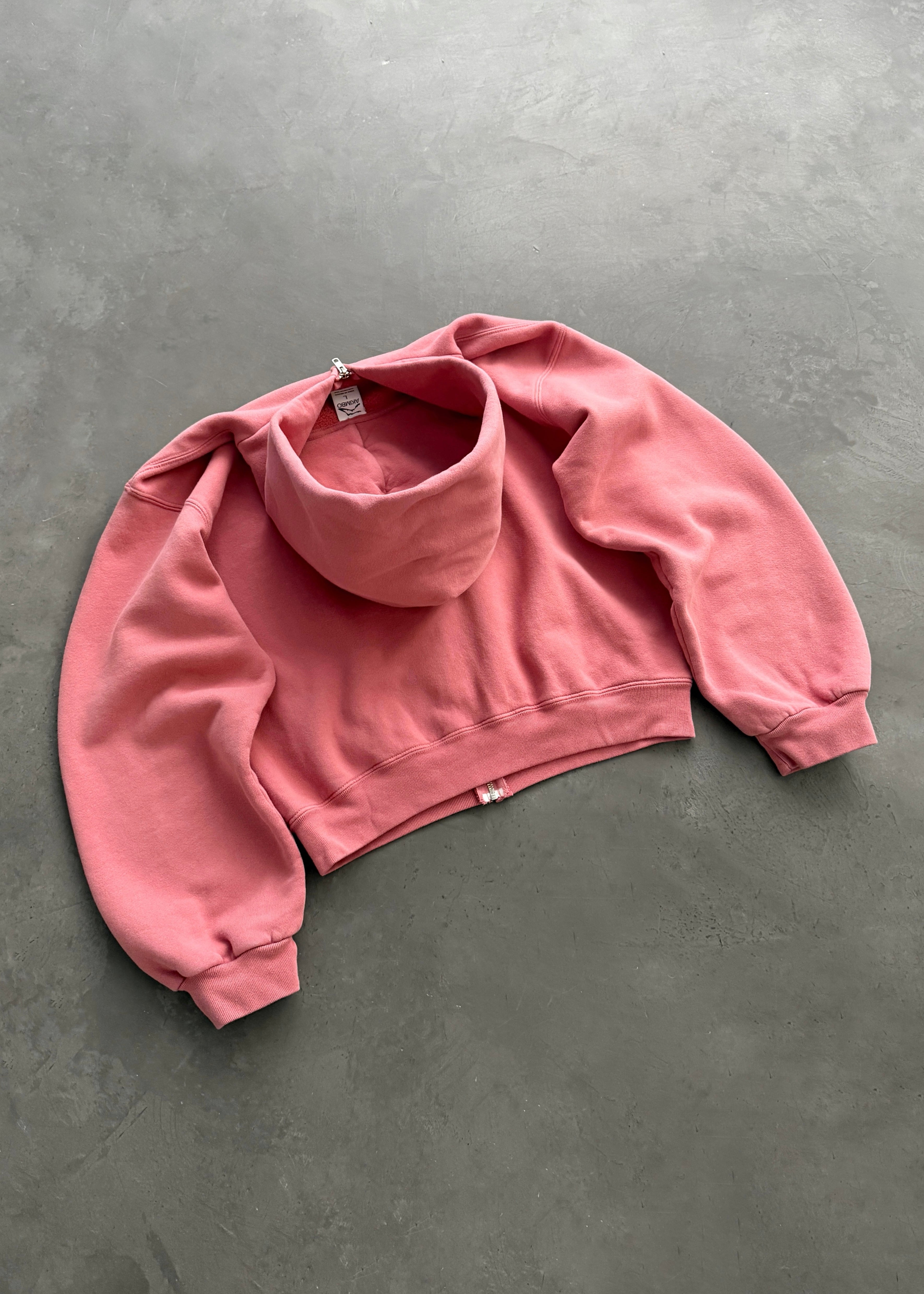 AKIMBO ZIP-UP HOODIE - DUSTY ROSE