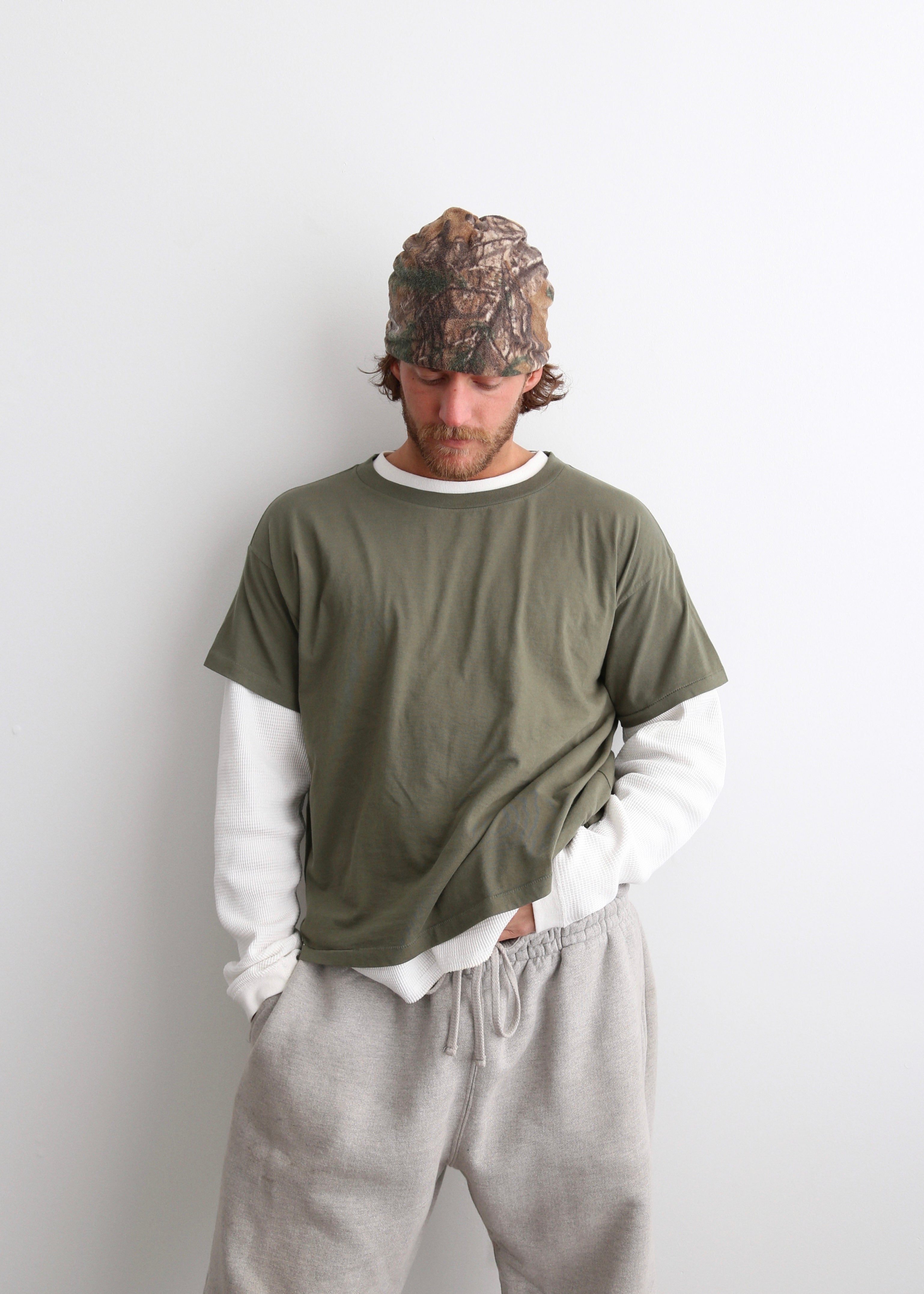 “CHAIN-PEEKER” SINGLE STITCHED TEE - OD GREEN