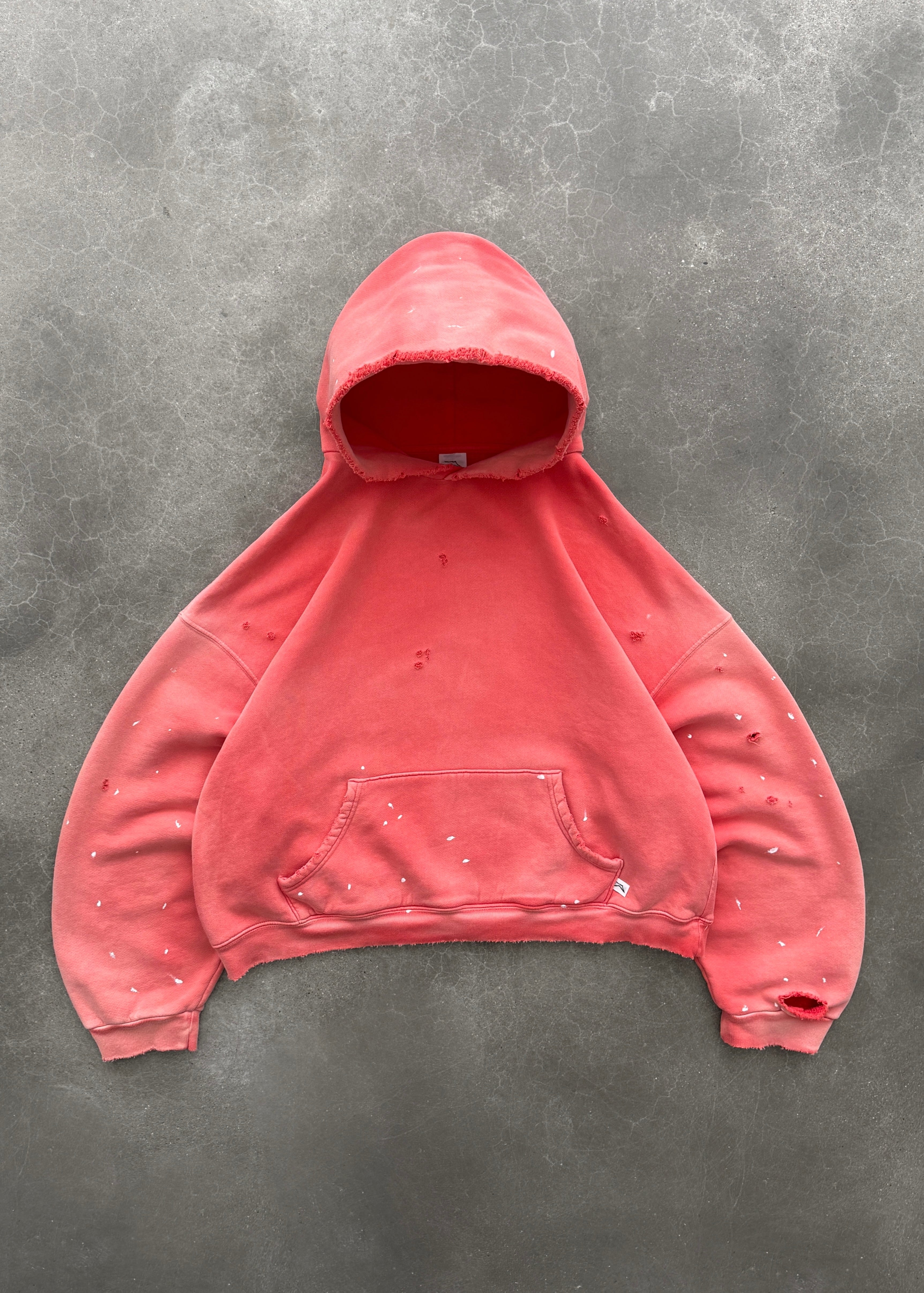 "WATCH-PEEKER" HOODIE - SUN FADED RED