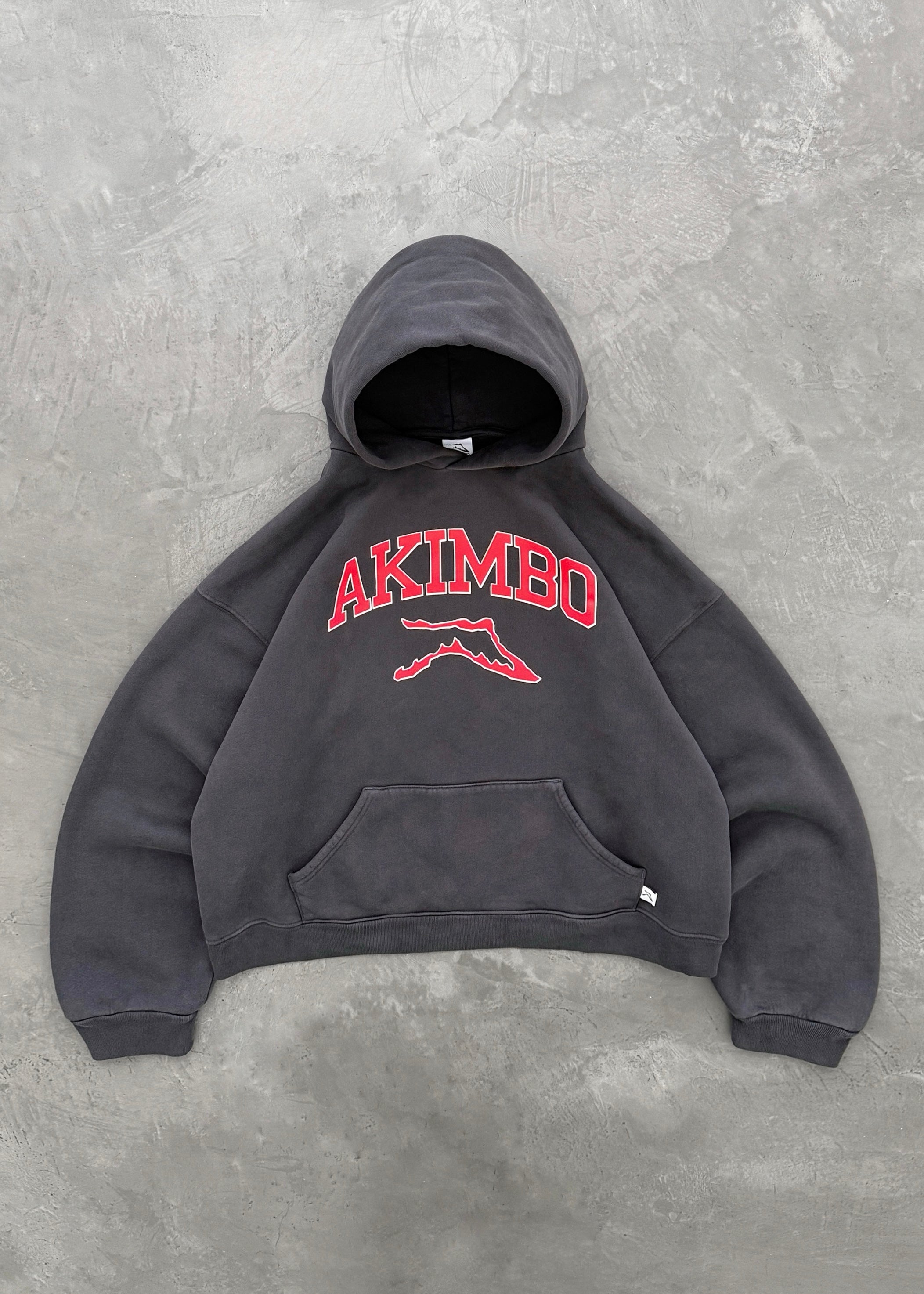 AKIMBO COLLEGIATE HOODIE - CHARCOAL