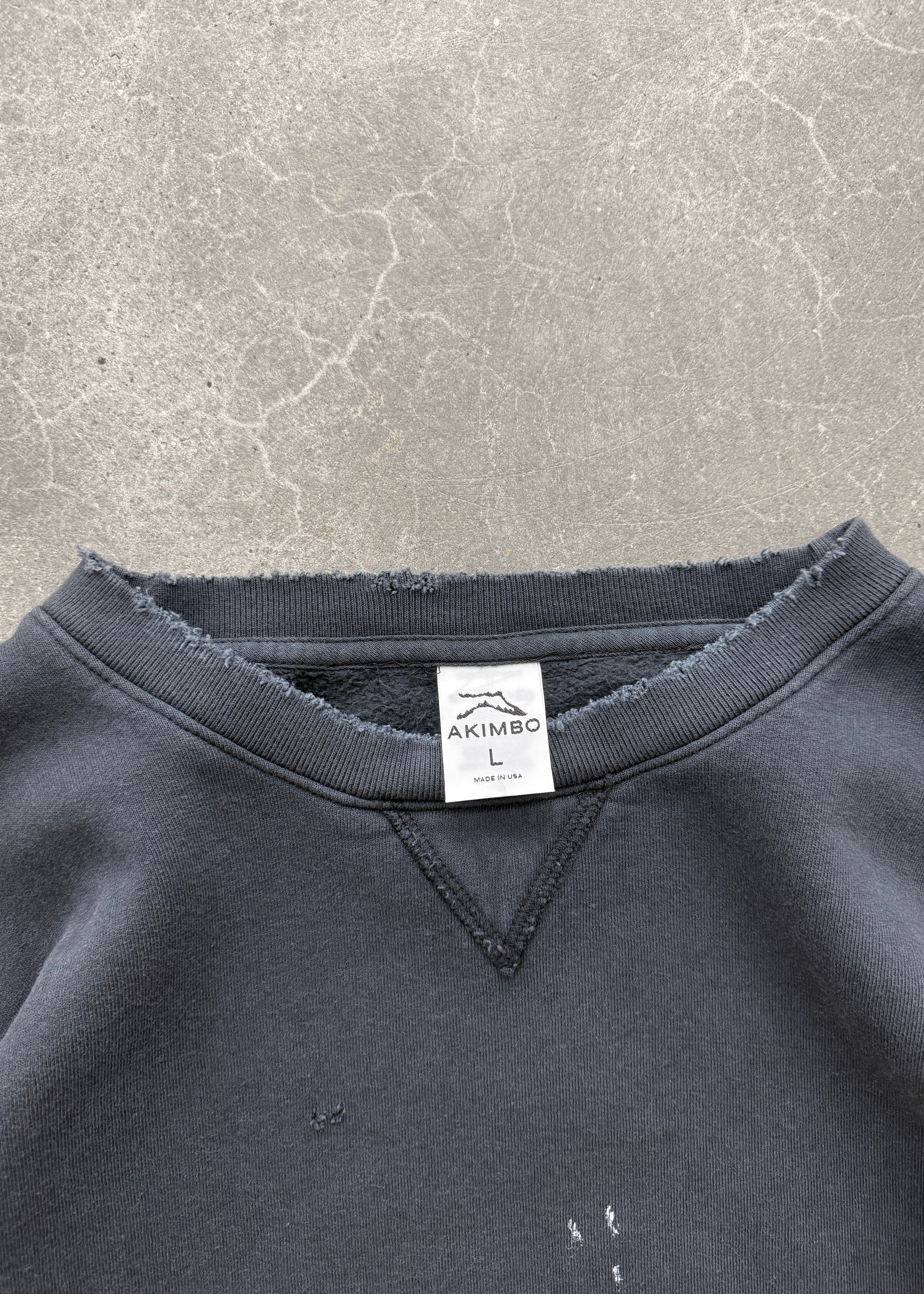 "WATCH-PEEKER" CREWNECK - FADED BLACK