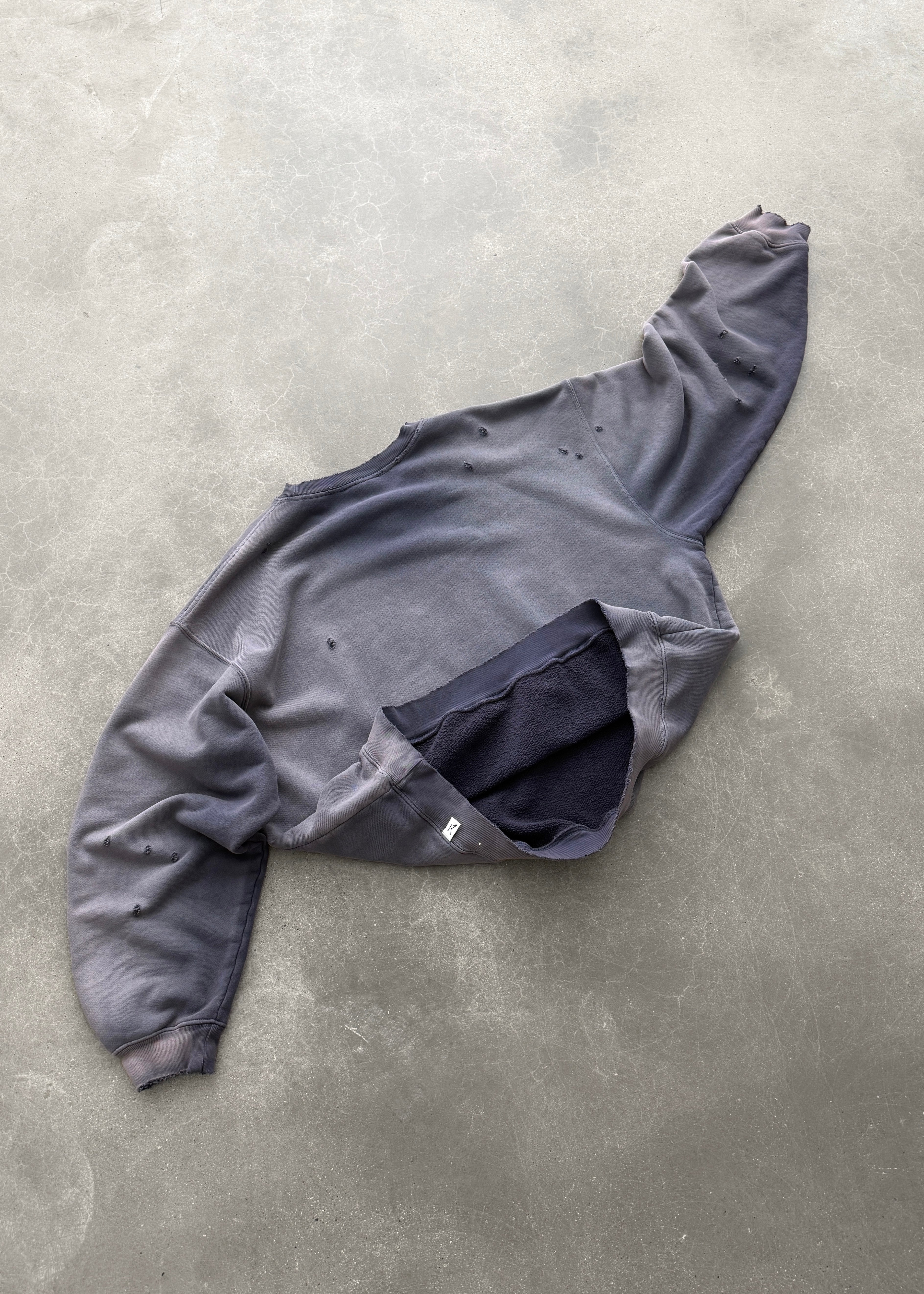 "WATCH-PEEKER" CREWNECK - SUN FADED EGGPLANT