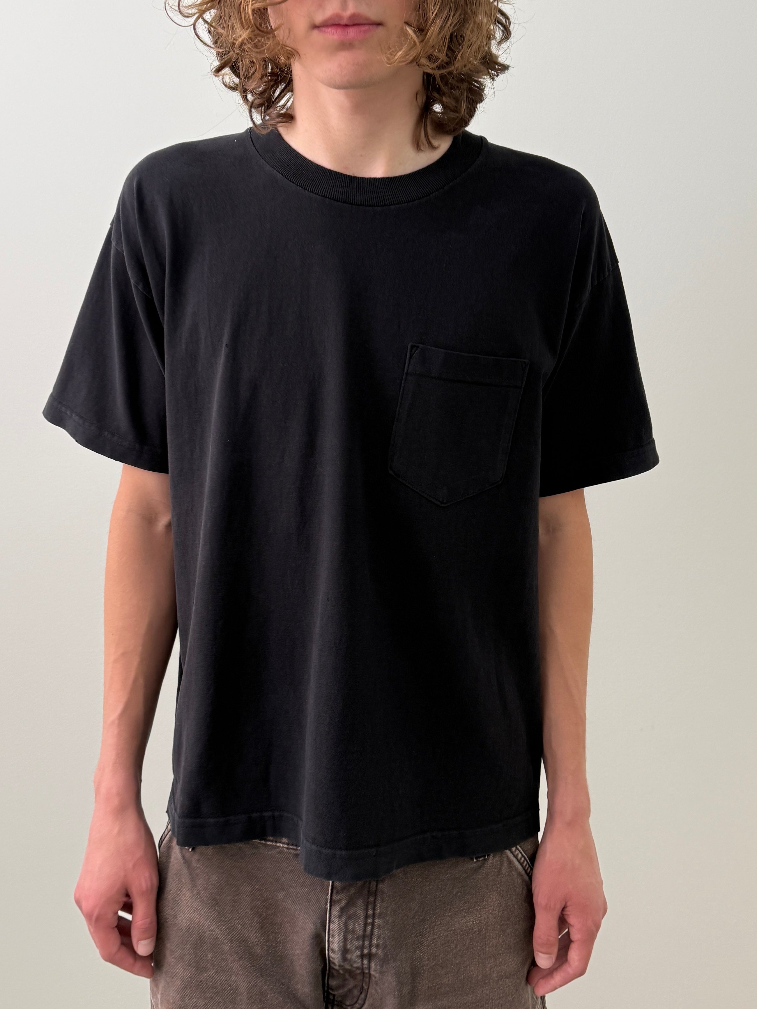 THE “1999” BLANK POCKET TEE - STONEWASHED BLACK