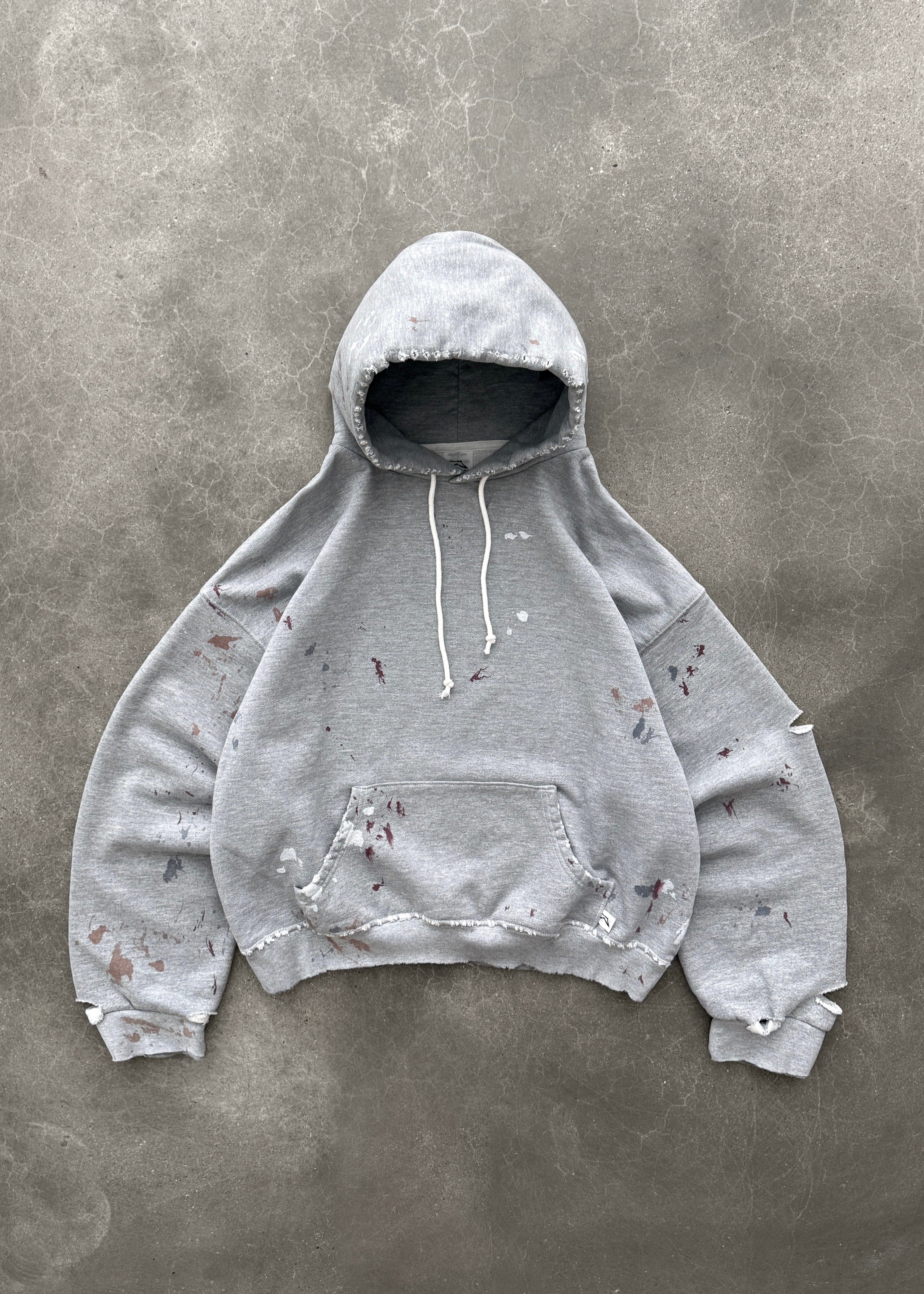 "WATCH-PEEKER" HOODIE - HEATHER GREY