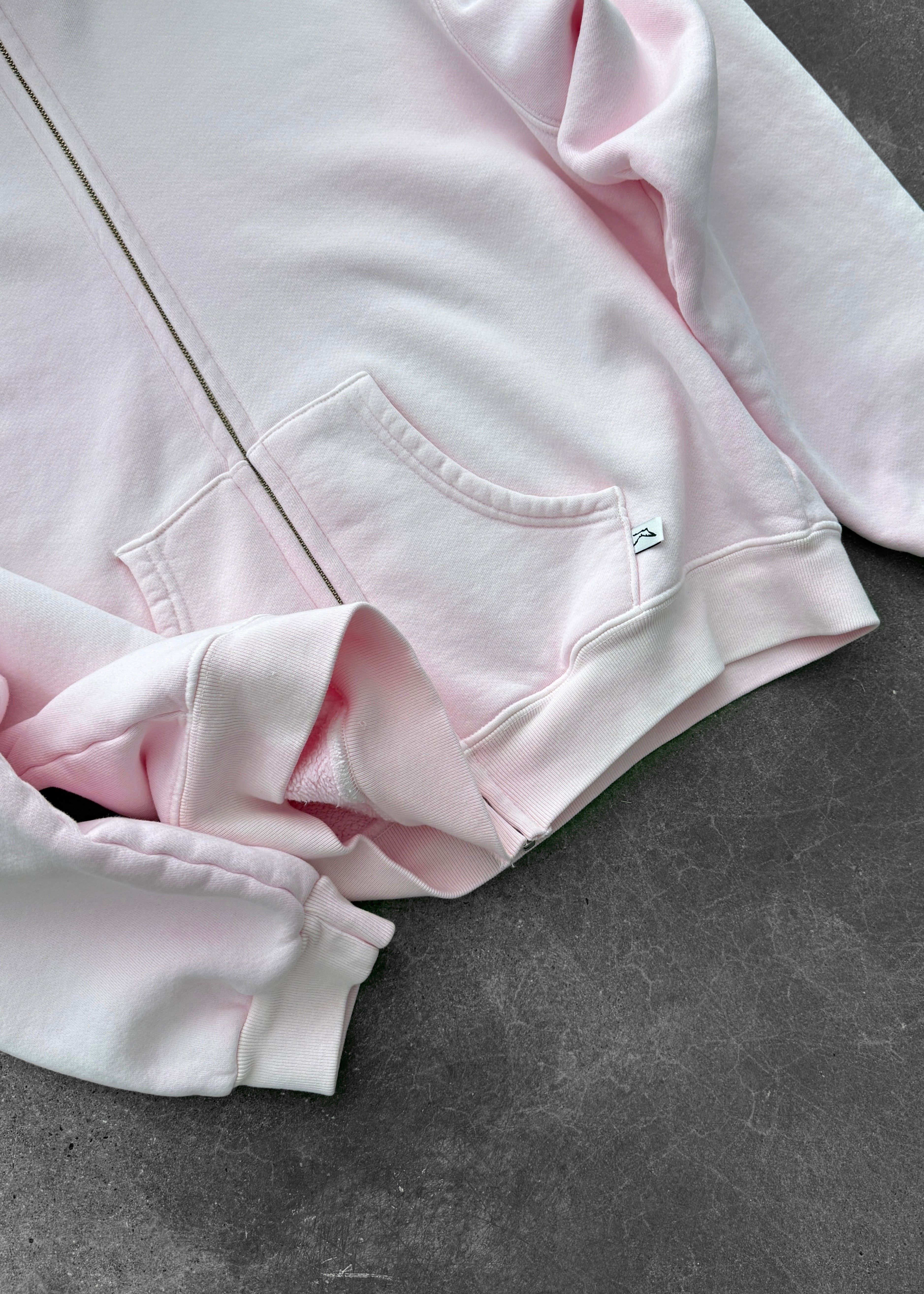 ZIP-UP HOODIE - SUN FADED PINK