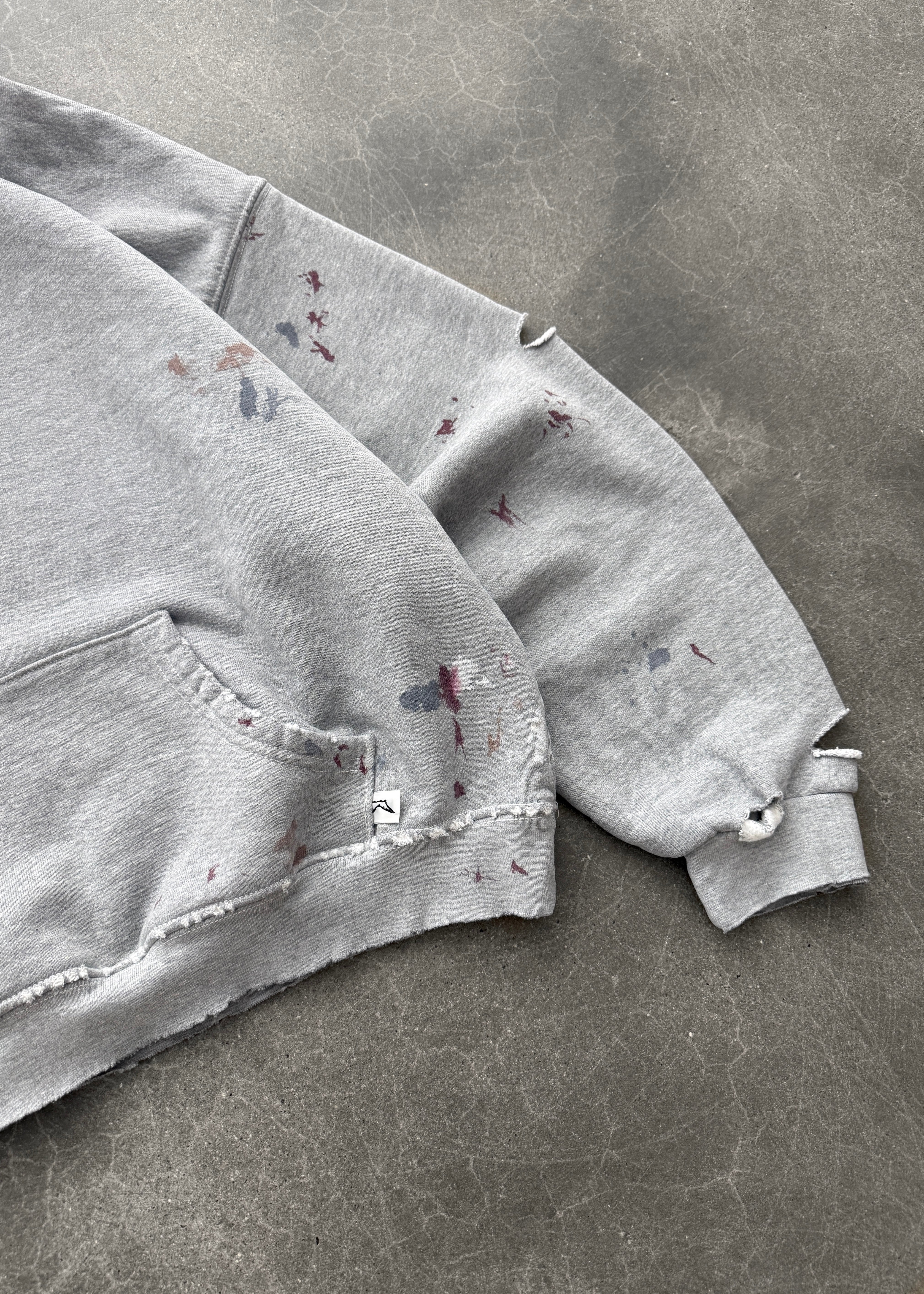 "WATCH-PEEKER" HOODIE - HEATHER GREY