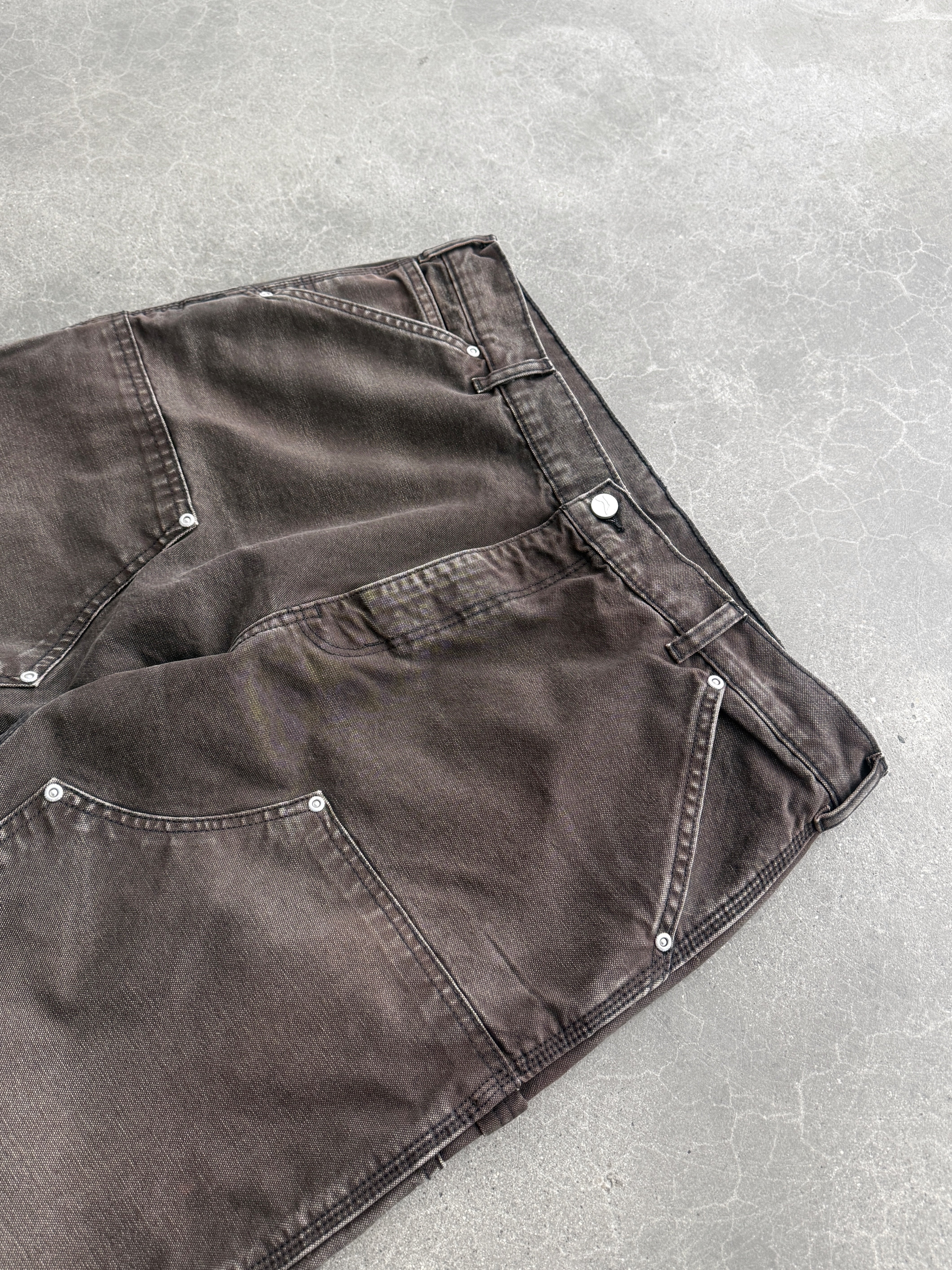 CANVAS DOUBLE KNEE - DARK BROWN