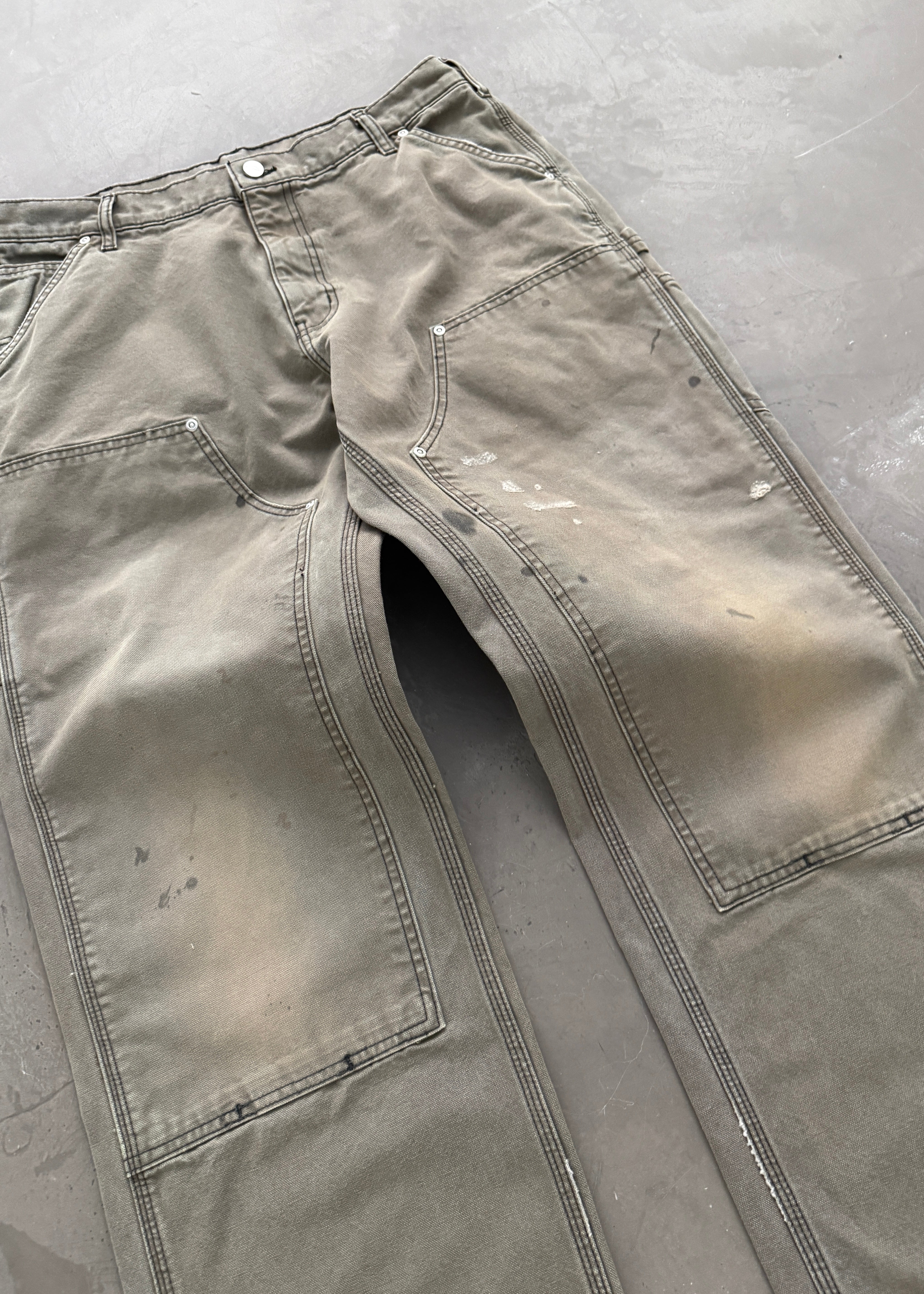 AKIMBO CANVAS DOUBLE KNEES - DIRTY OLIVE
