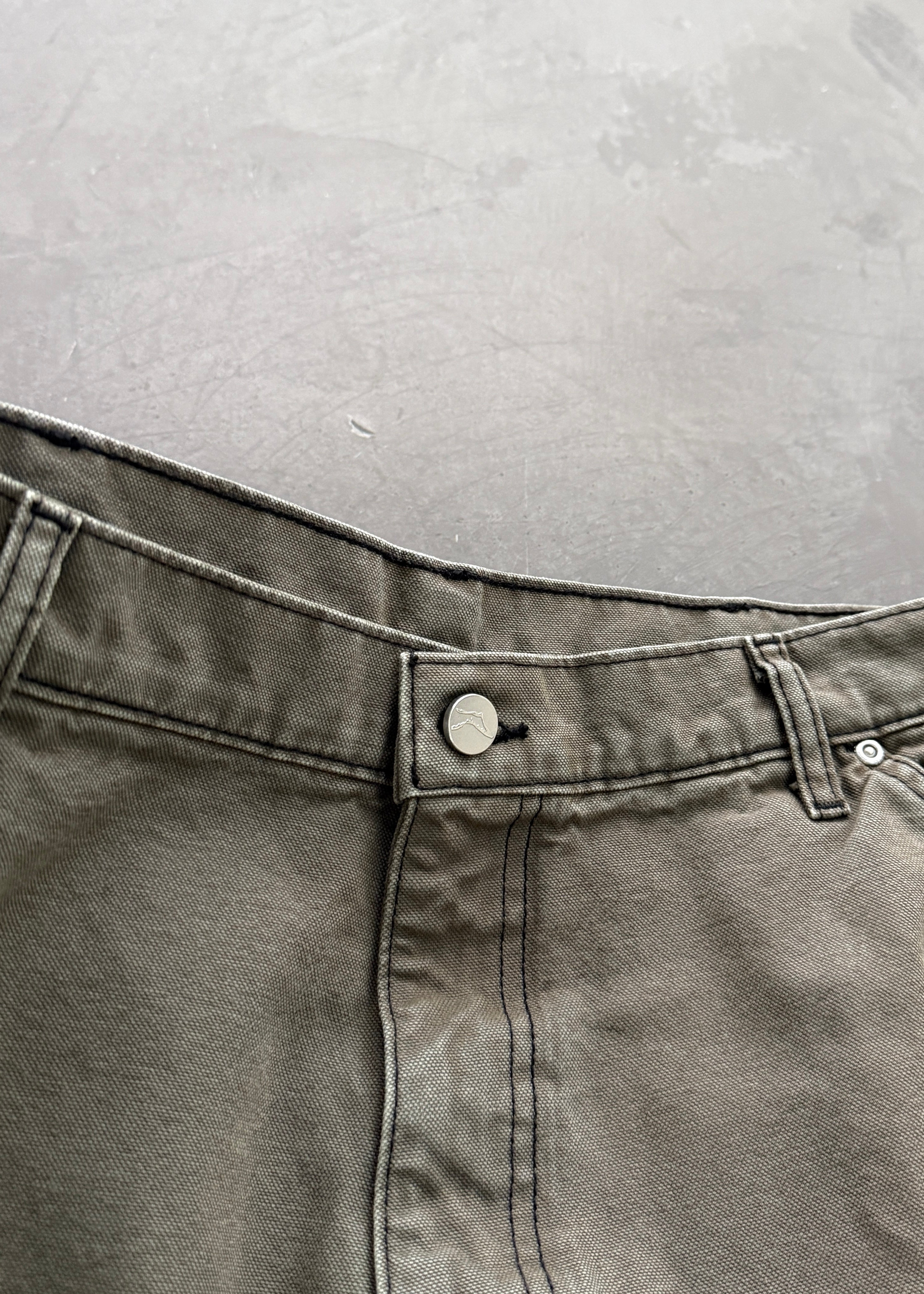 AKIMBO CANVAS DOUBLE KNEES - DIRTY OLIVE