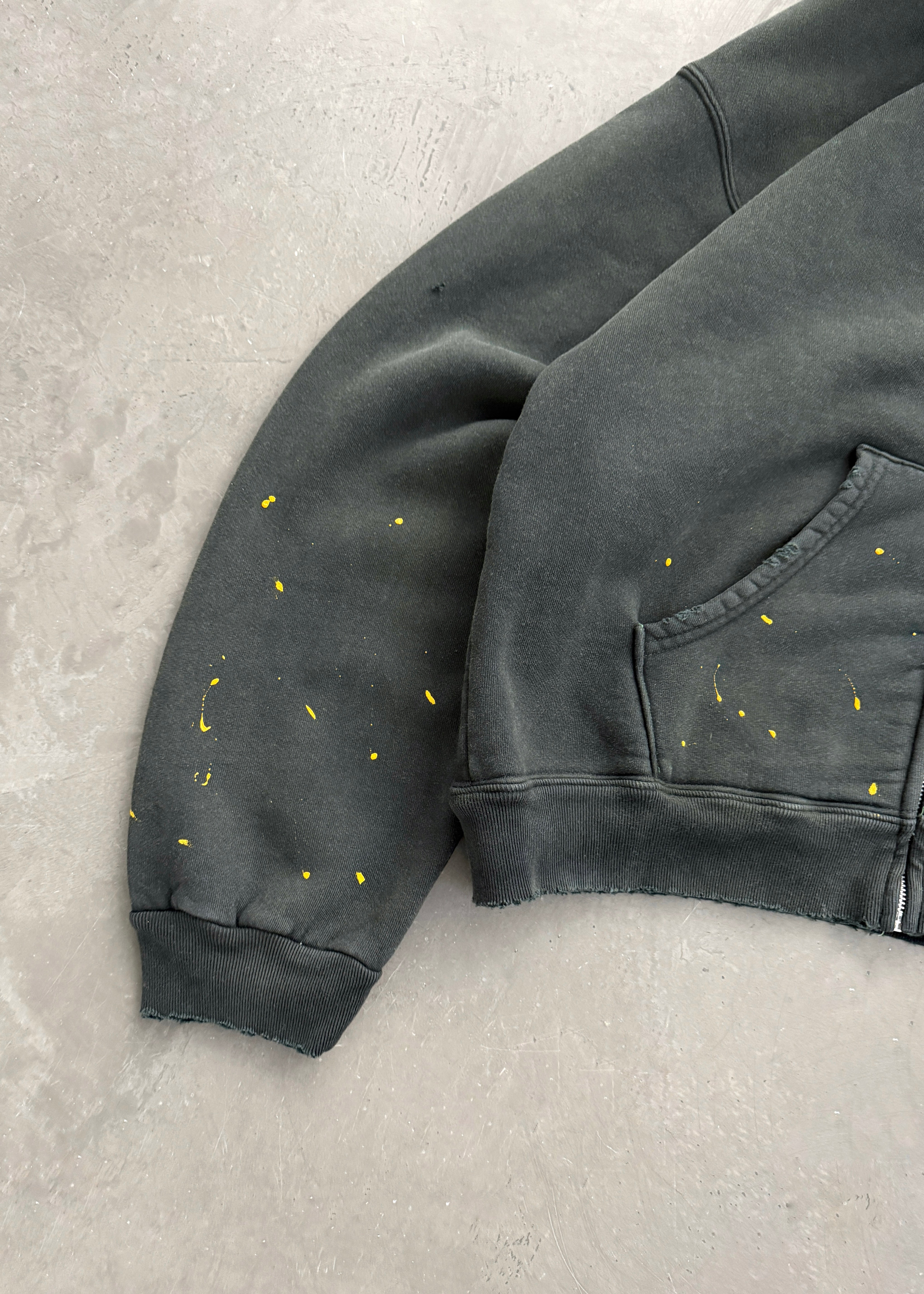 AKIMBO "WATCH-PEEKER" ZIP UP HOODIE - MIDNIGHT GREEN