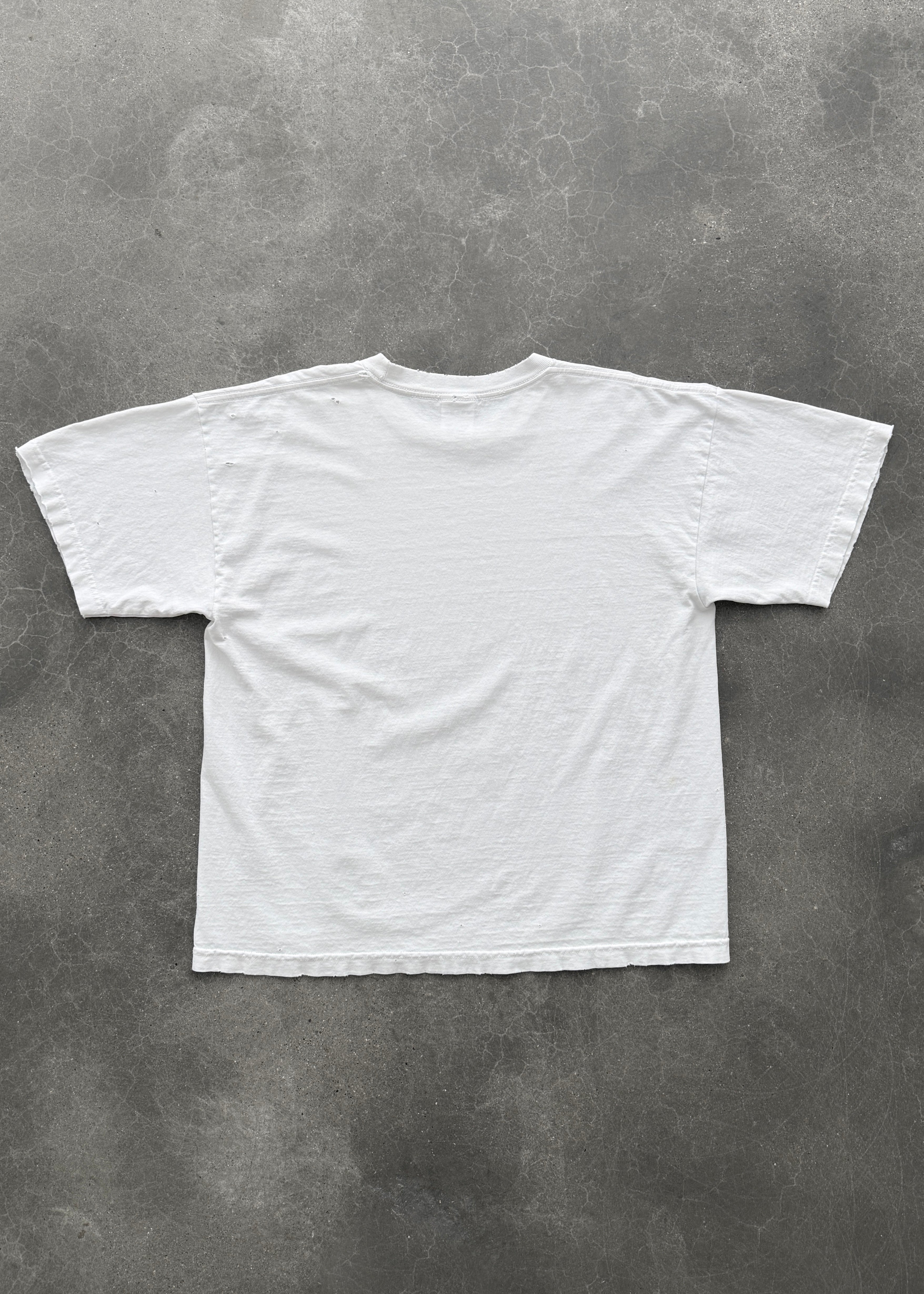 DISTRESSED “1999” BLANK TEE - WHITE