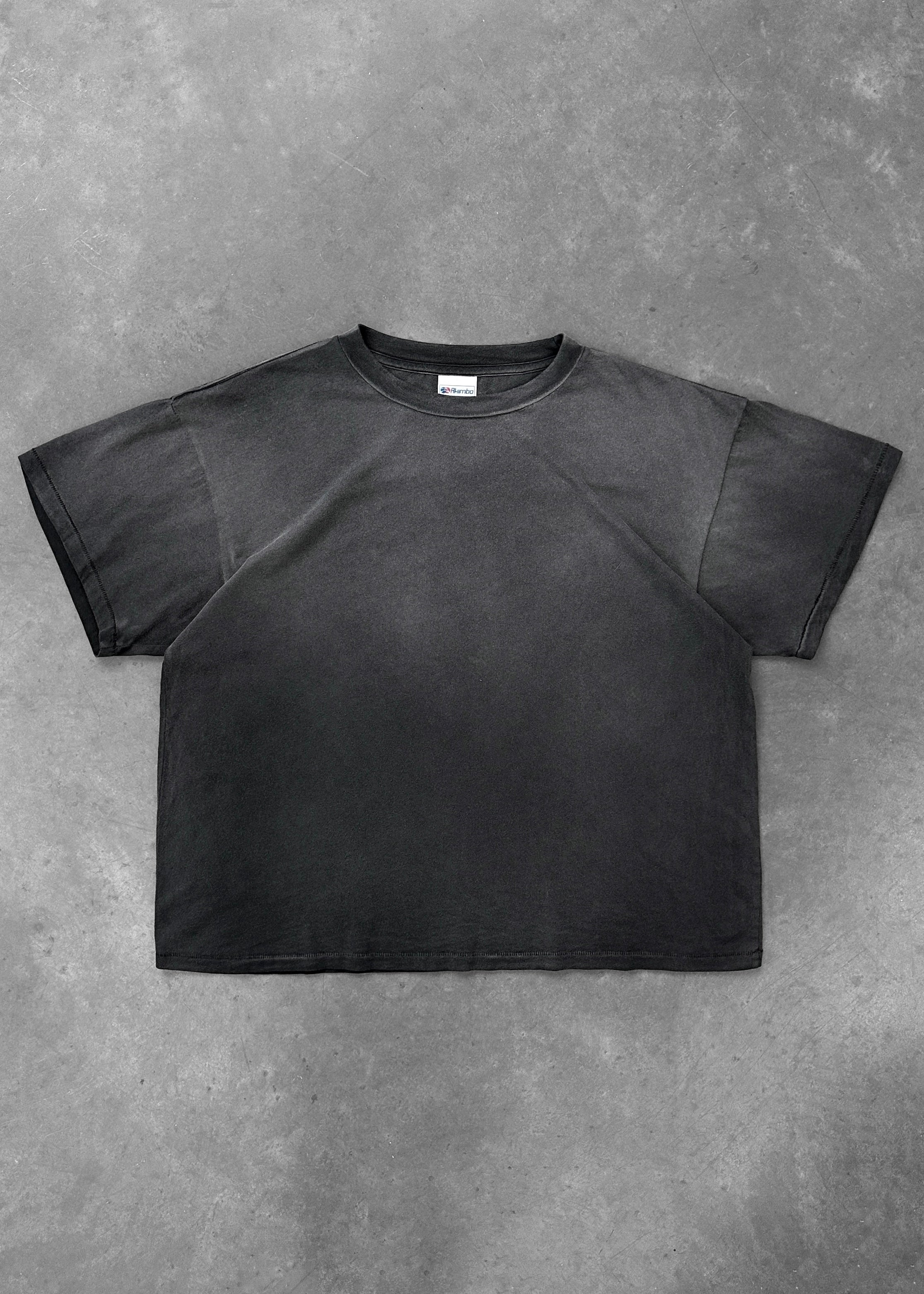 “CHAIN-PEEKER” LIGHT-WEIGHT TEE - SUN FADED BLACK