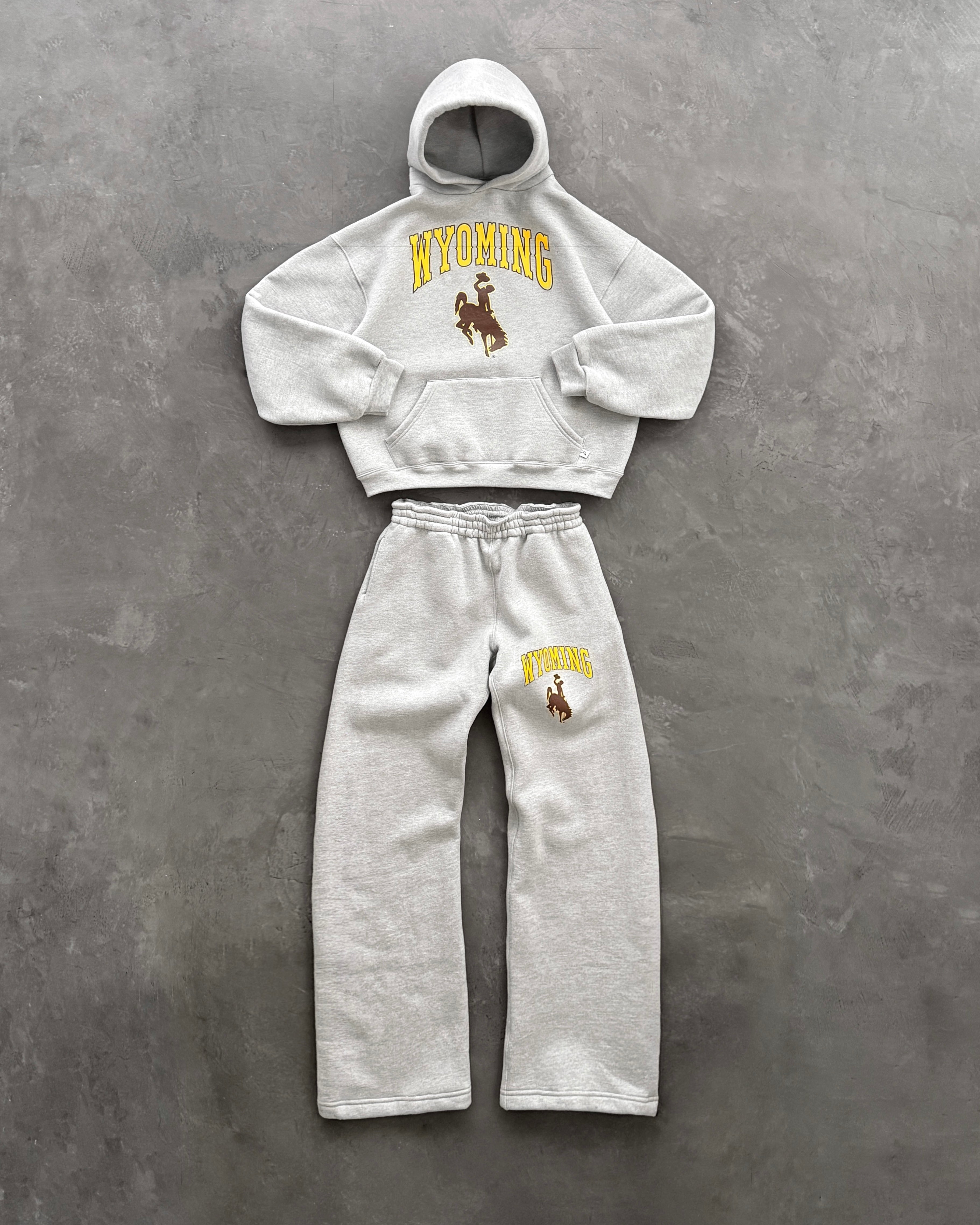 WYOMING® STRAIGHT-LEG SWEATPANTS- HEATHER GREY