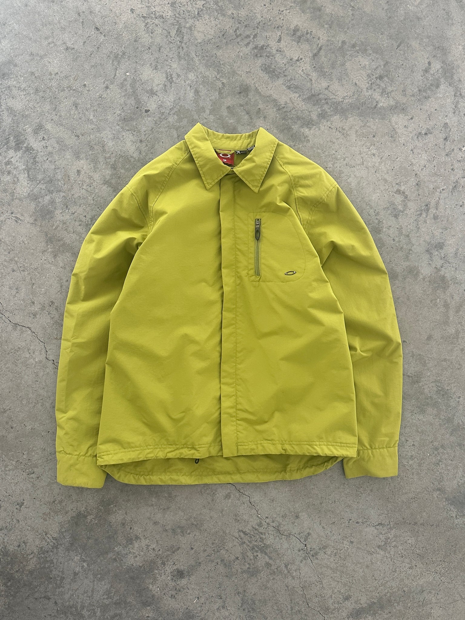 LIME GREEN OAKLEY ZIP UP JACKET - 2000S – AKIMBO CLUB