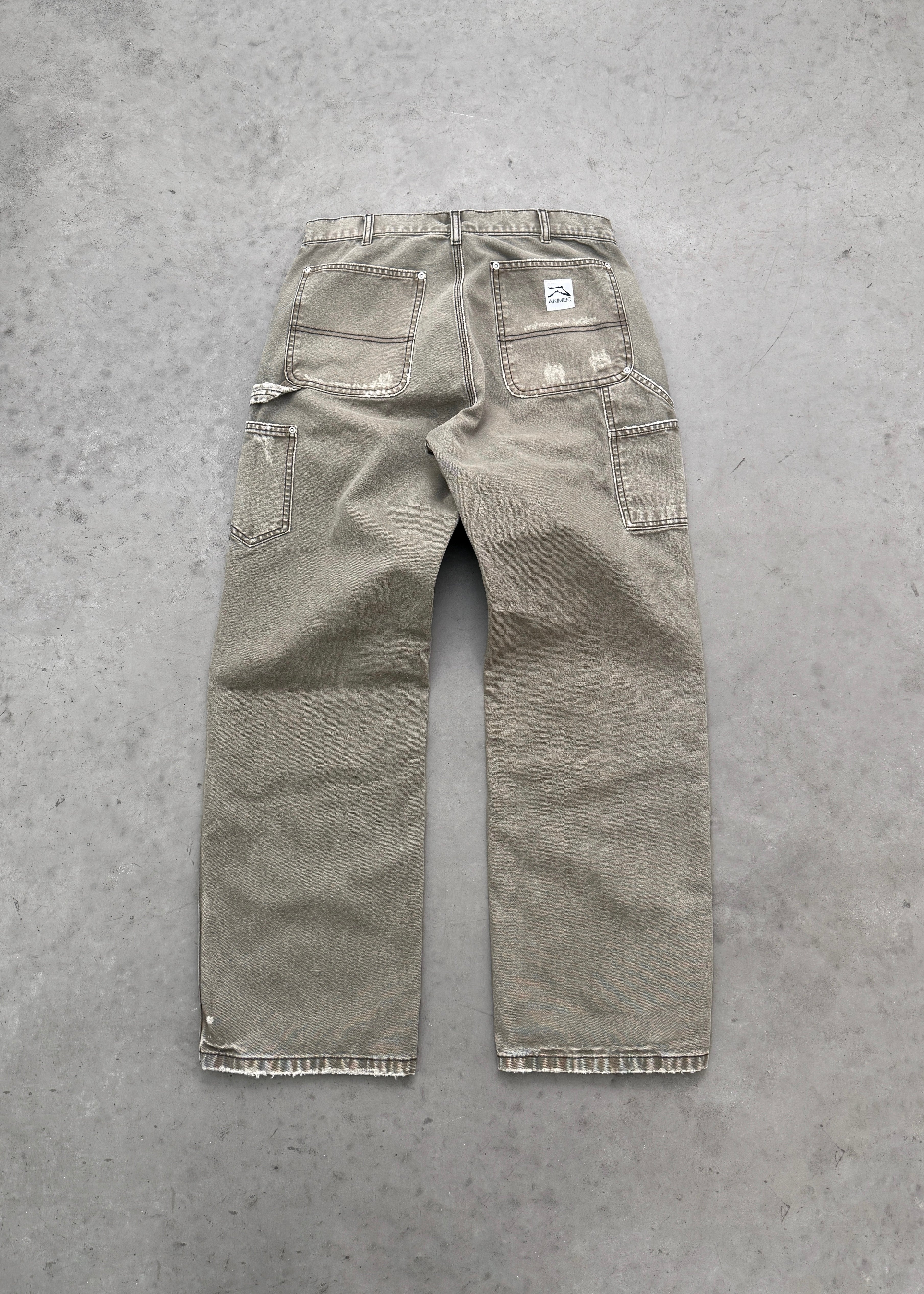 CANVAS DOUBLE KNEES - FADED OLIVE