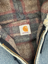 Load image into Gallery viewer, FADED BLUE DENIM HOODED CARHARTT JACKET - 1990S
