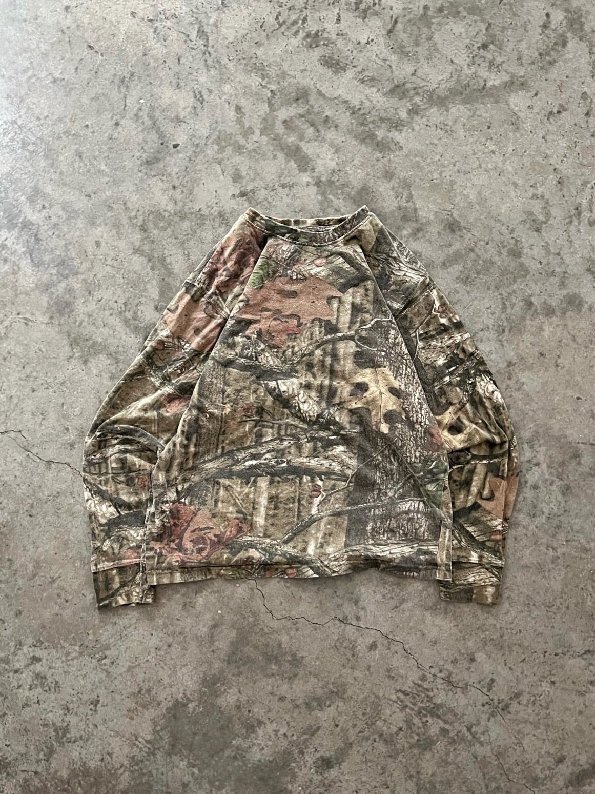 FADED FOREST CAMOUFLAGE LONG SLEEVE TEE - 1990S – AKIMBO CLUB