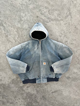 Load image into Gallery viewer, SUN FADED SLATE BLUE HOODED CARHARTT JACKET - 1990S
