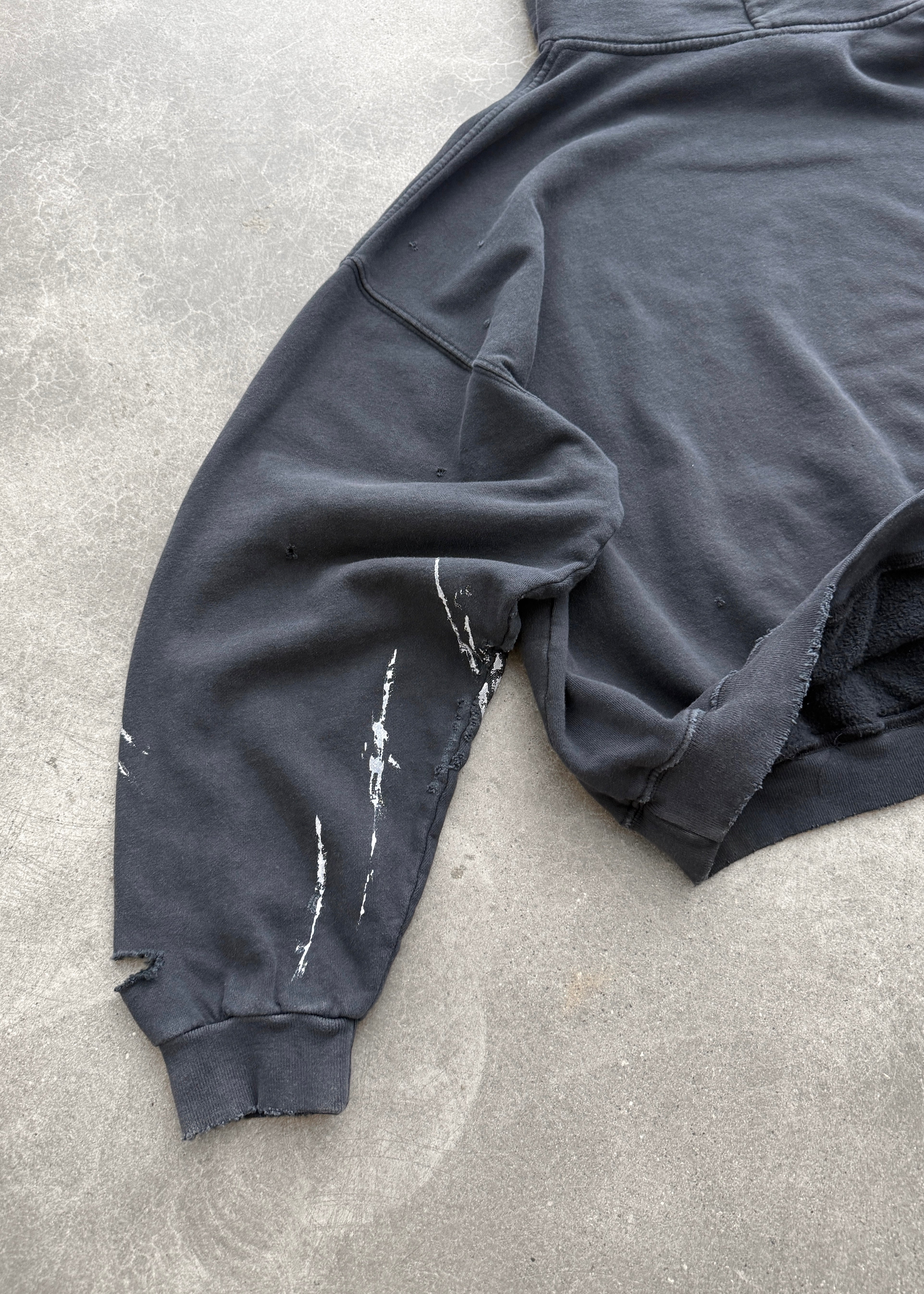 "WATCH-PEEKER" HOODIE - FADED BLACK