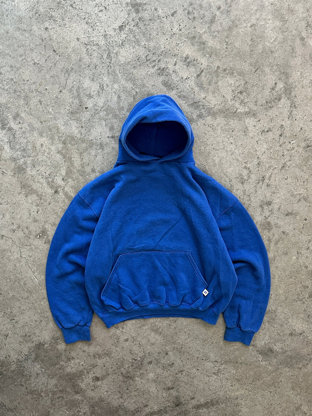 FADED ROYAL BLUE RUSSELL HOODIE - 1990S – AKIMBO CLUB