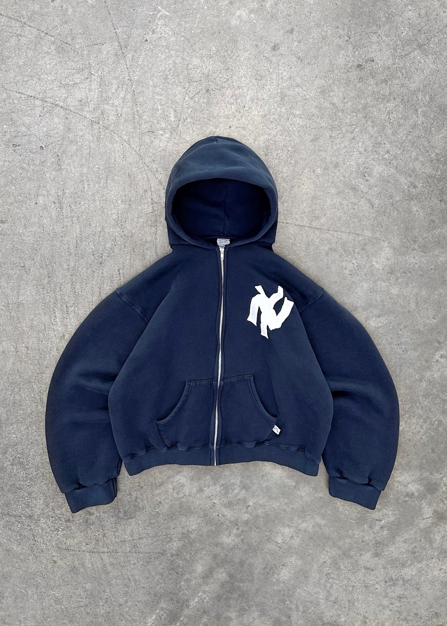 Tyrrell Winston x Akimbo Club Yankee Noodle Zip-Up Hoodie Faded