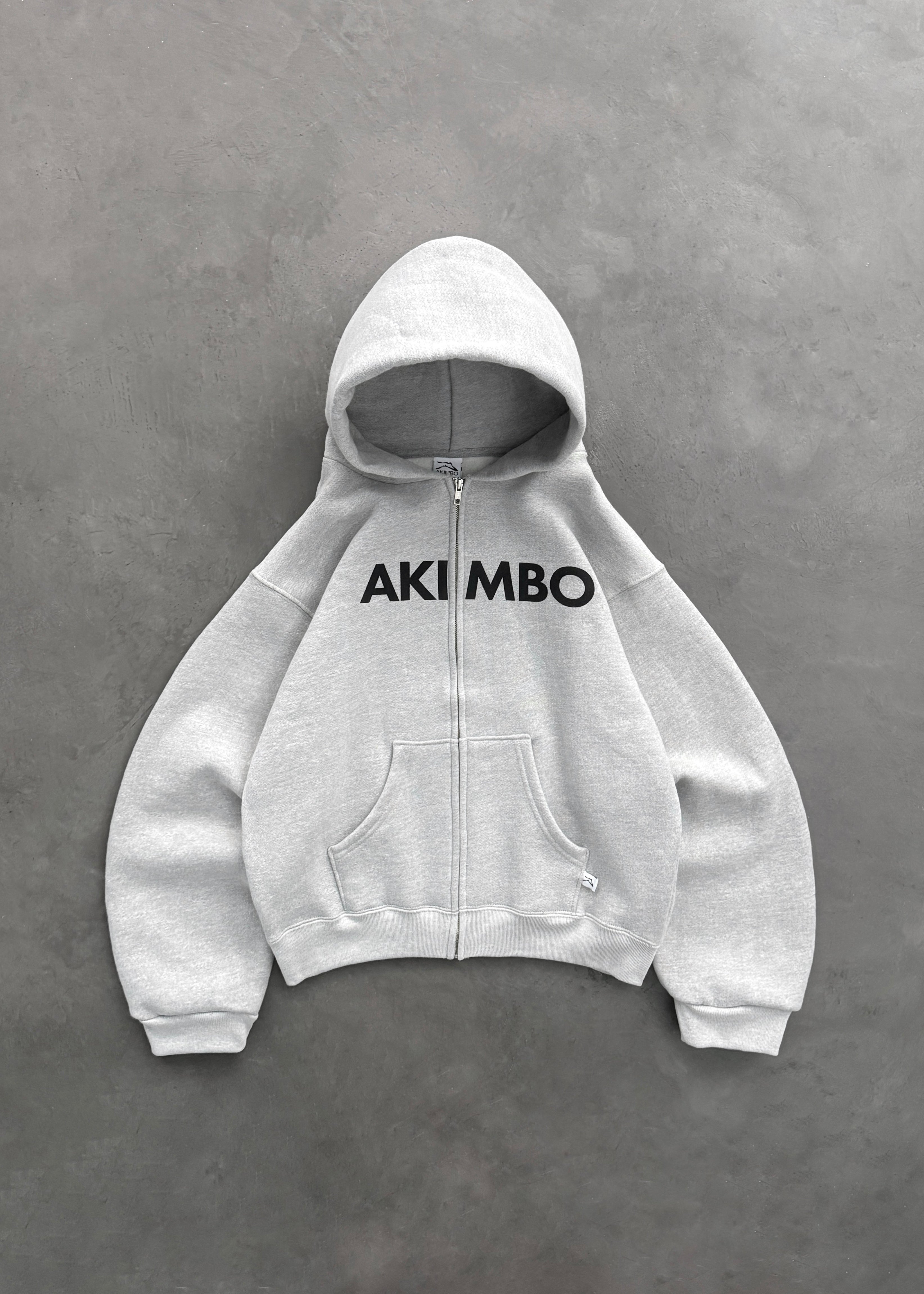 TRAINING ZIP-UP HOODIE - HEATHER GREY