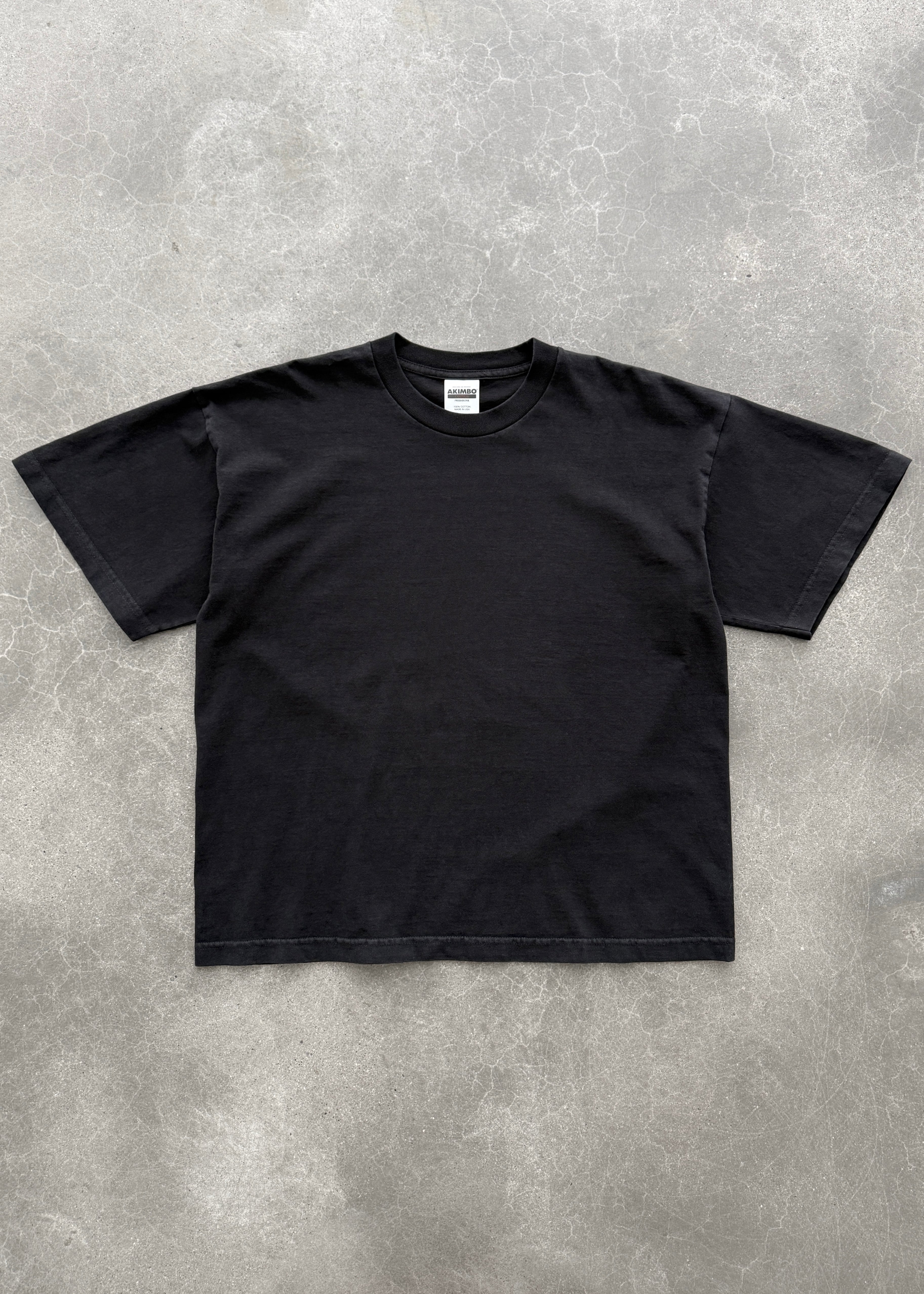 THE “1999” BLANK TEE - STONEWASHED BLACK