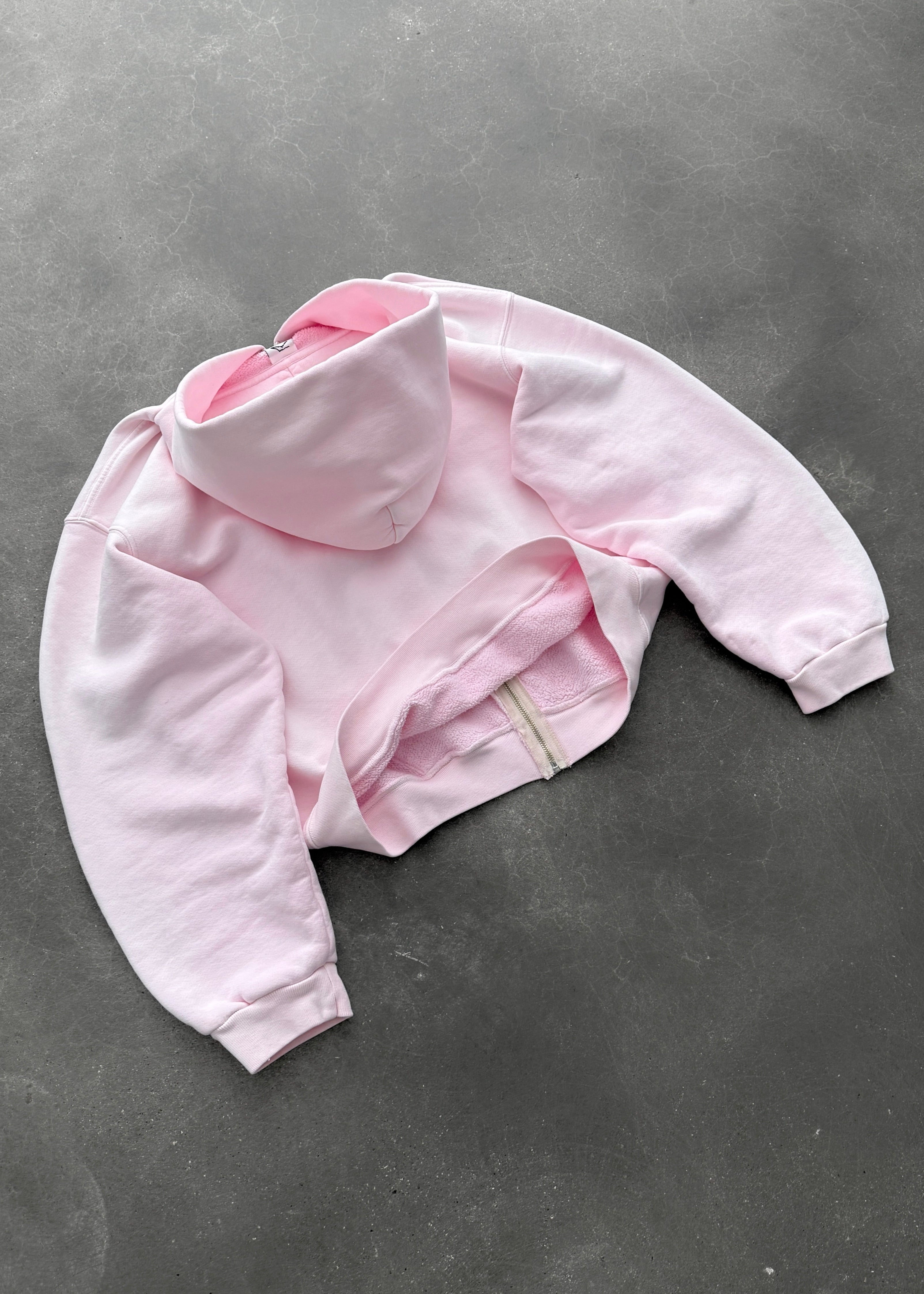 ZIP-UP HOODIE - SUN FADED PINK