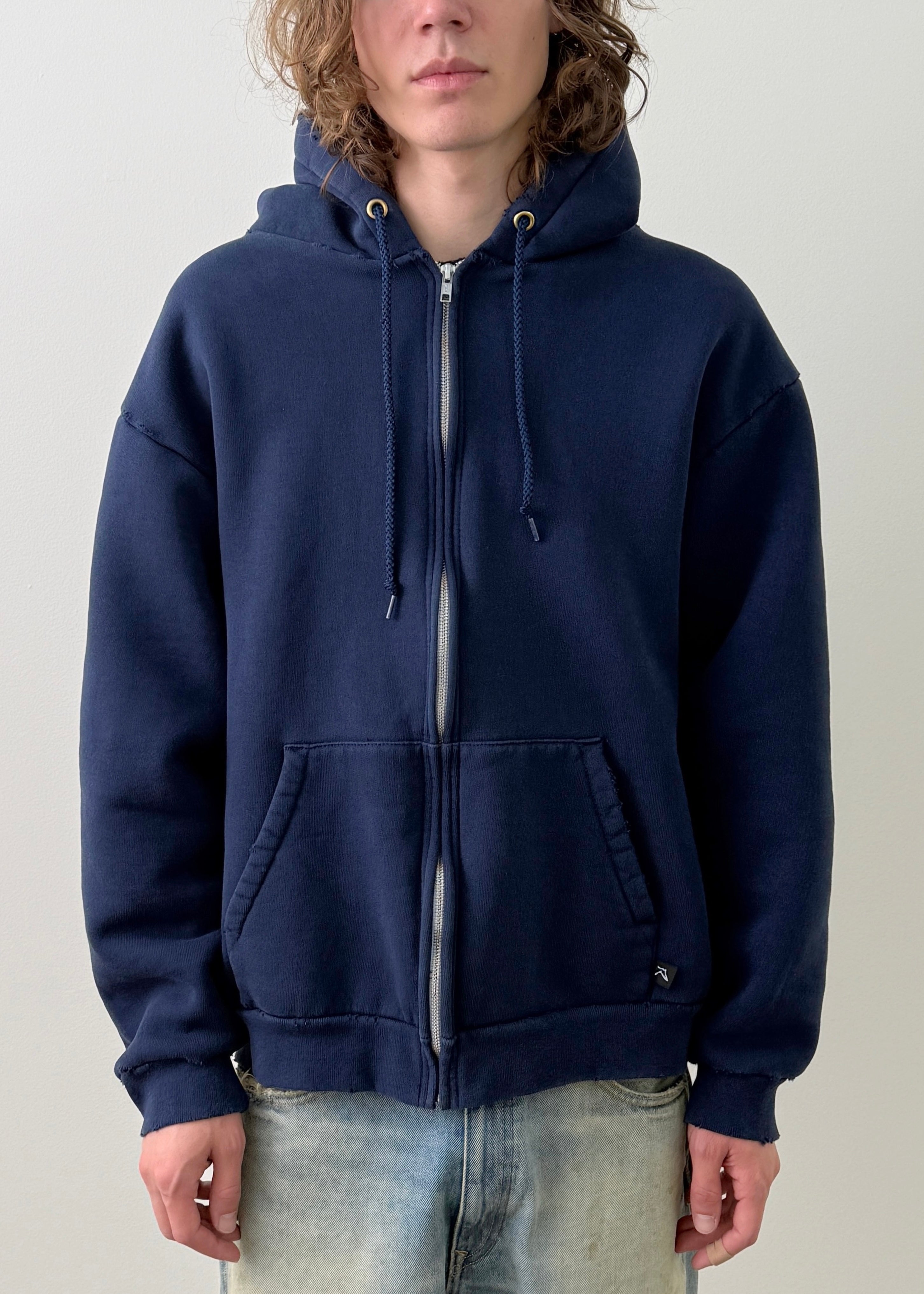 DISTRESSED PRO WORK ZIP UP - NAVY