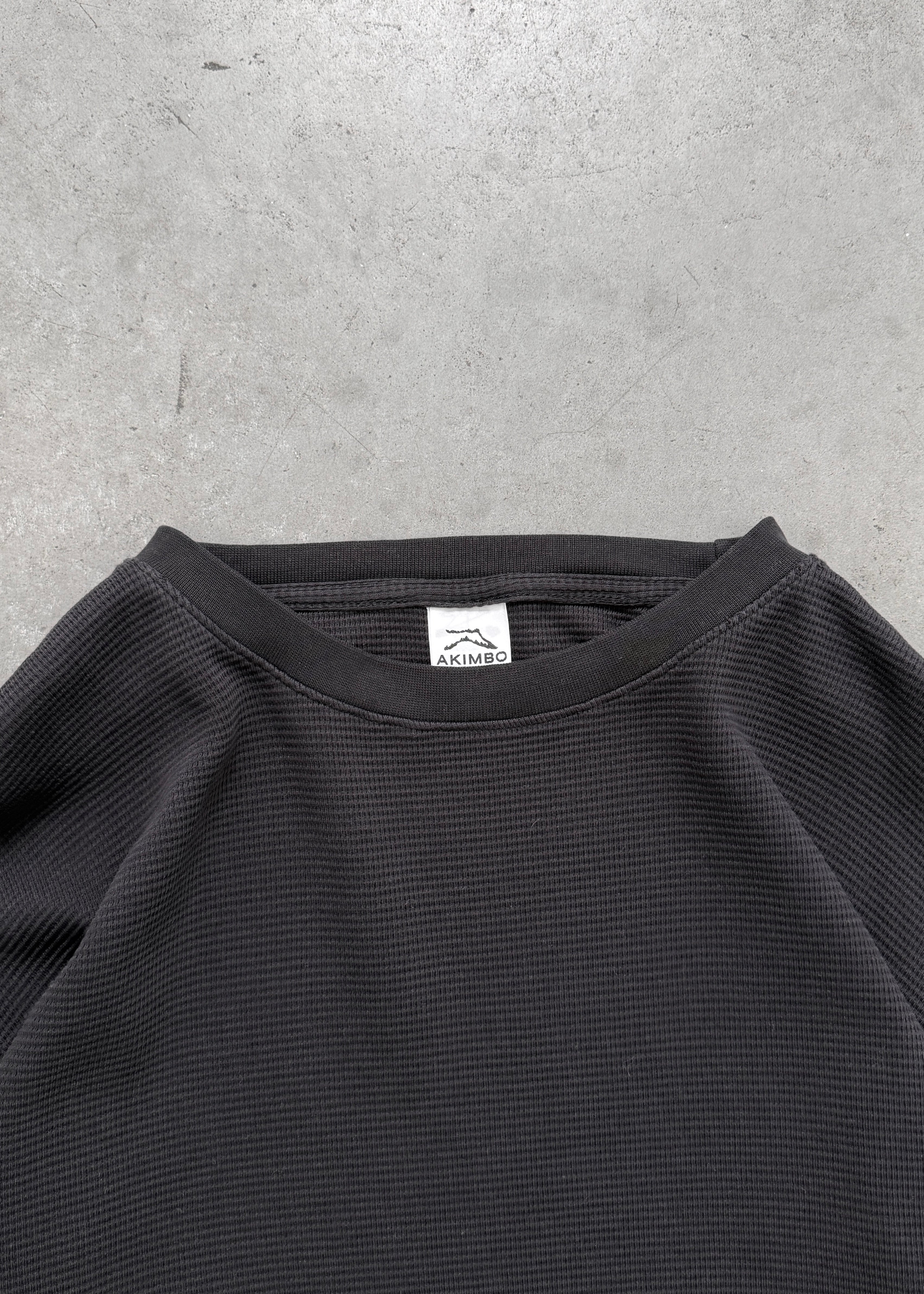 STONEWASHED THERMAL LONGSLEEVE - BLACK