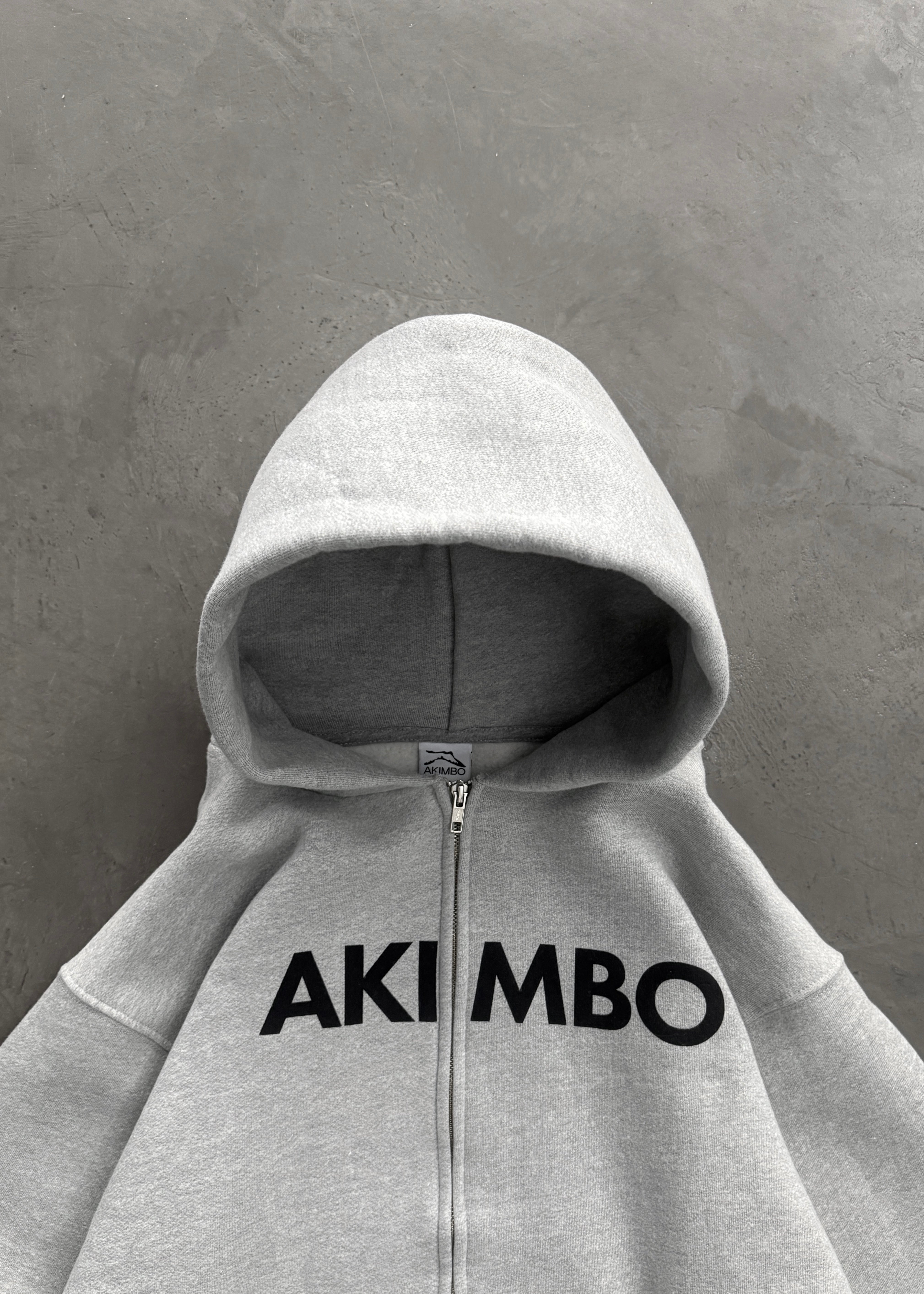 TRAINING ZIP-UP HOODIE - HEATHER GREY