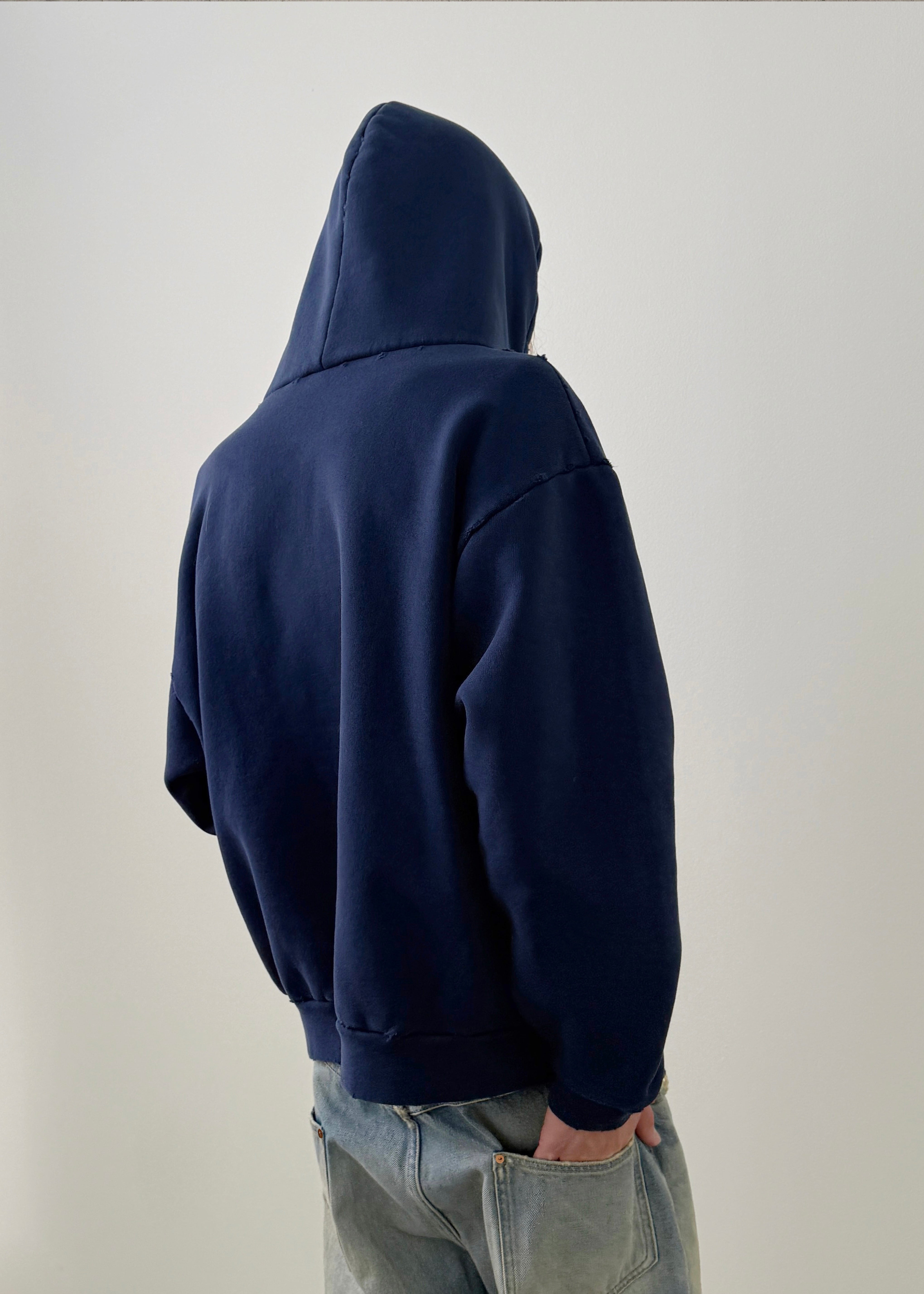 DISTRESSED PRO WORK ZIP UP - NAVY