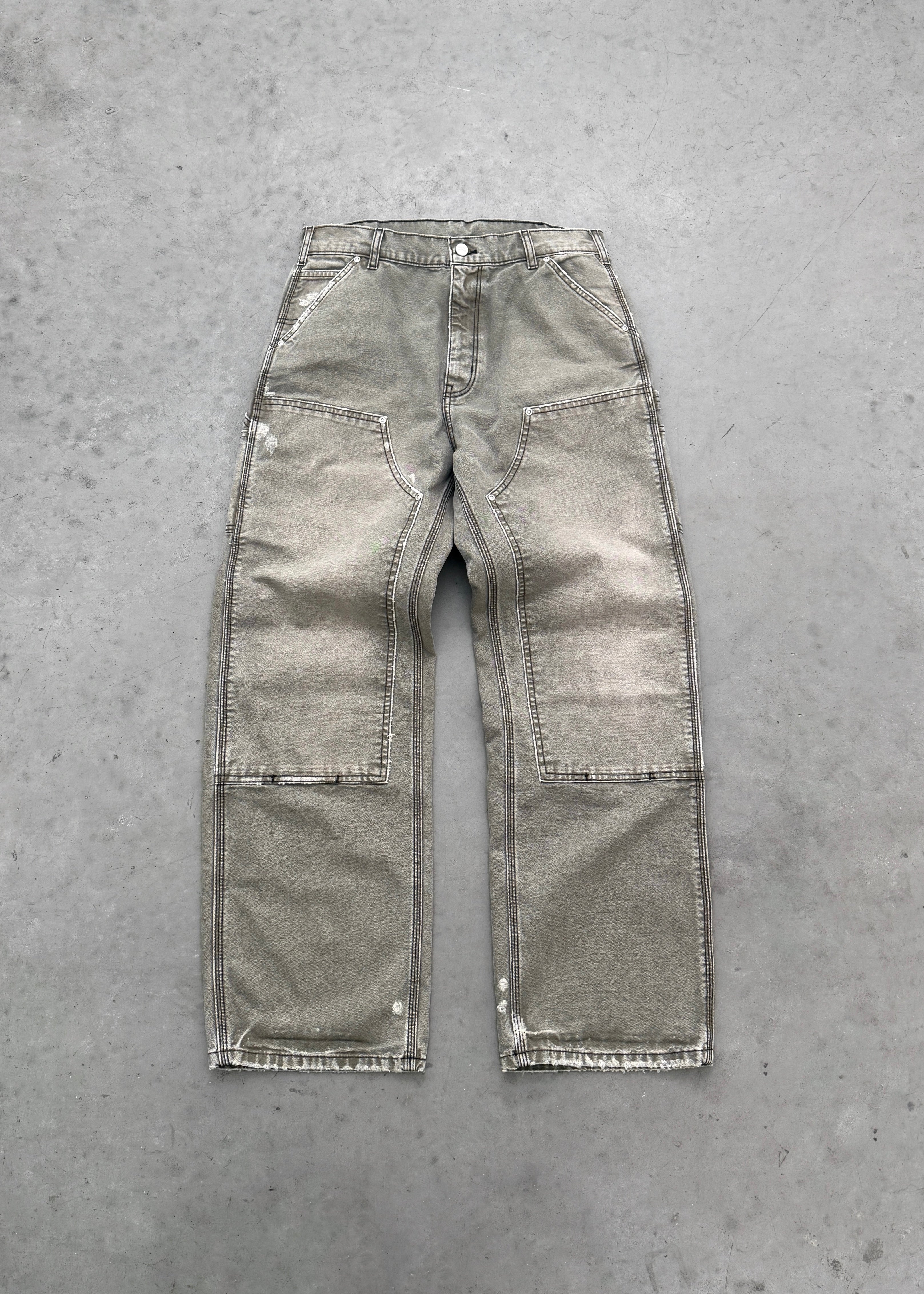CANVAS DOUBLE KNEES - FADED OLIVE