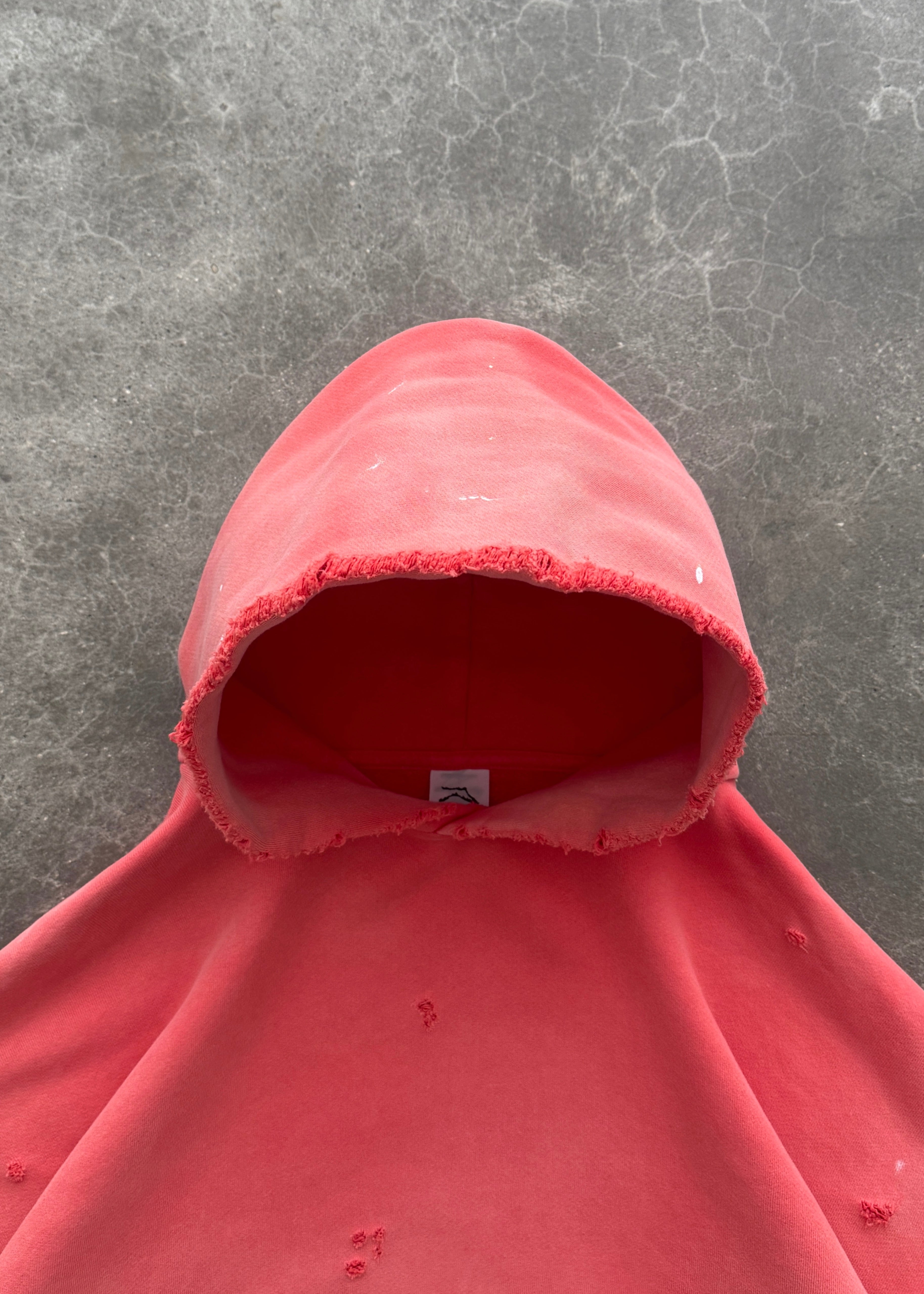 "WATCH-PEEKER" HOODIE - SUN FADED RED