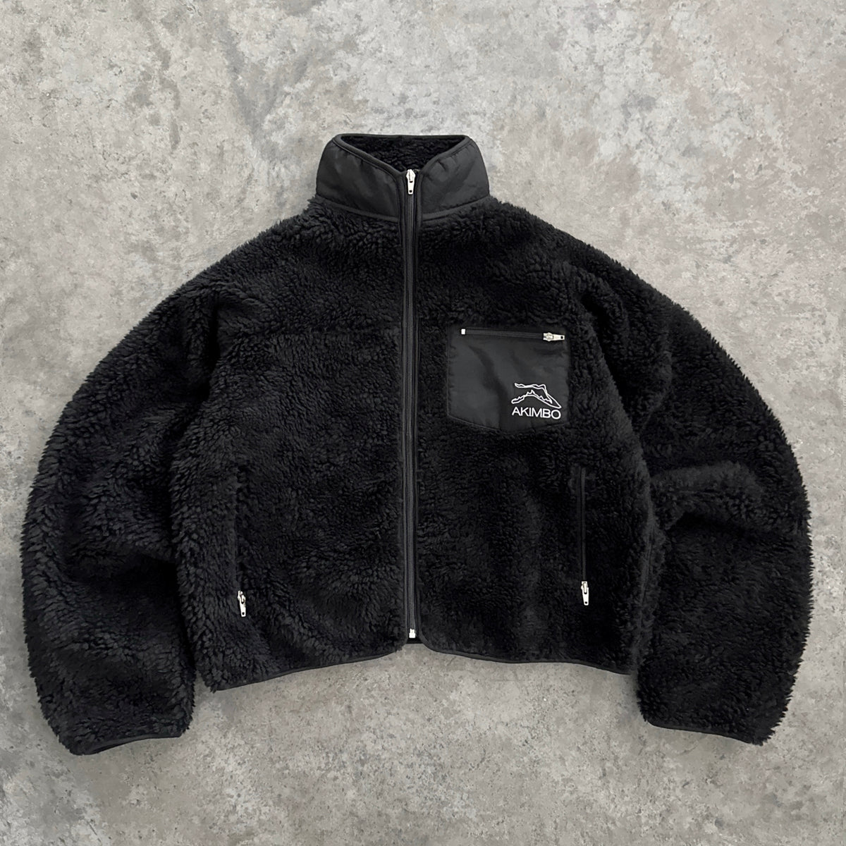 WASATCH DEEP PILE FLEECE JACKET - JET BLACK